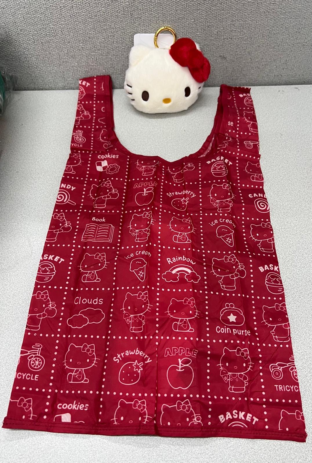 🎌日本直送🎌 Hello Kitty 頭型公仔掛飾連環保袋