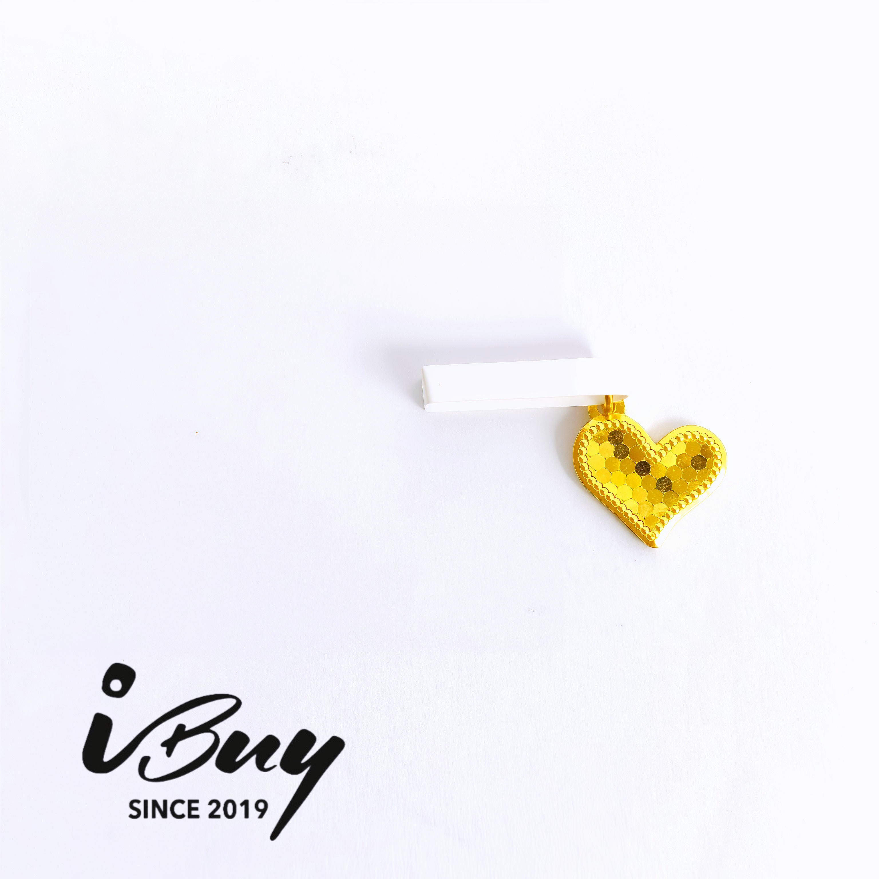999 GOLD DRAGON SCALE HEART PENDANT 999 金 龙鳞爱心吊坠