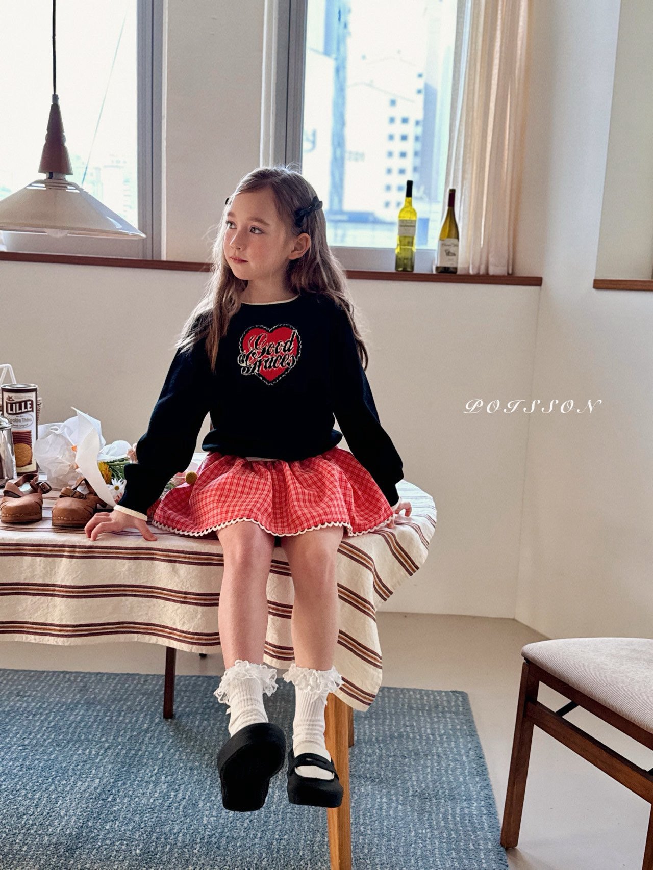 心心 Top / 格仔短裙