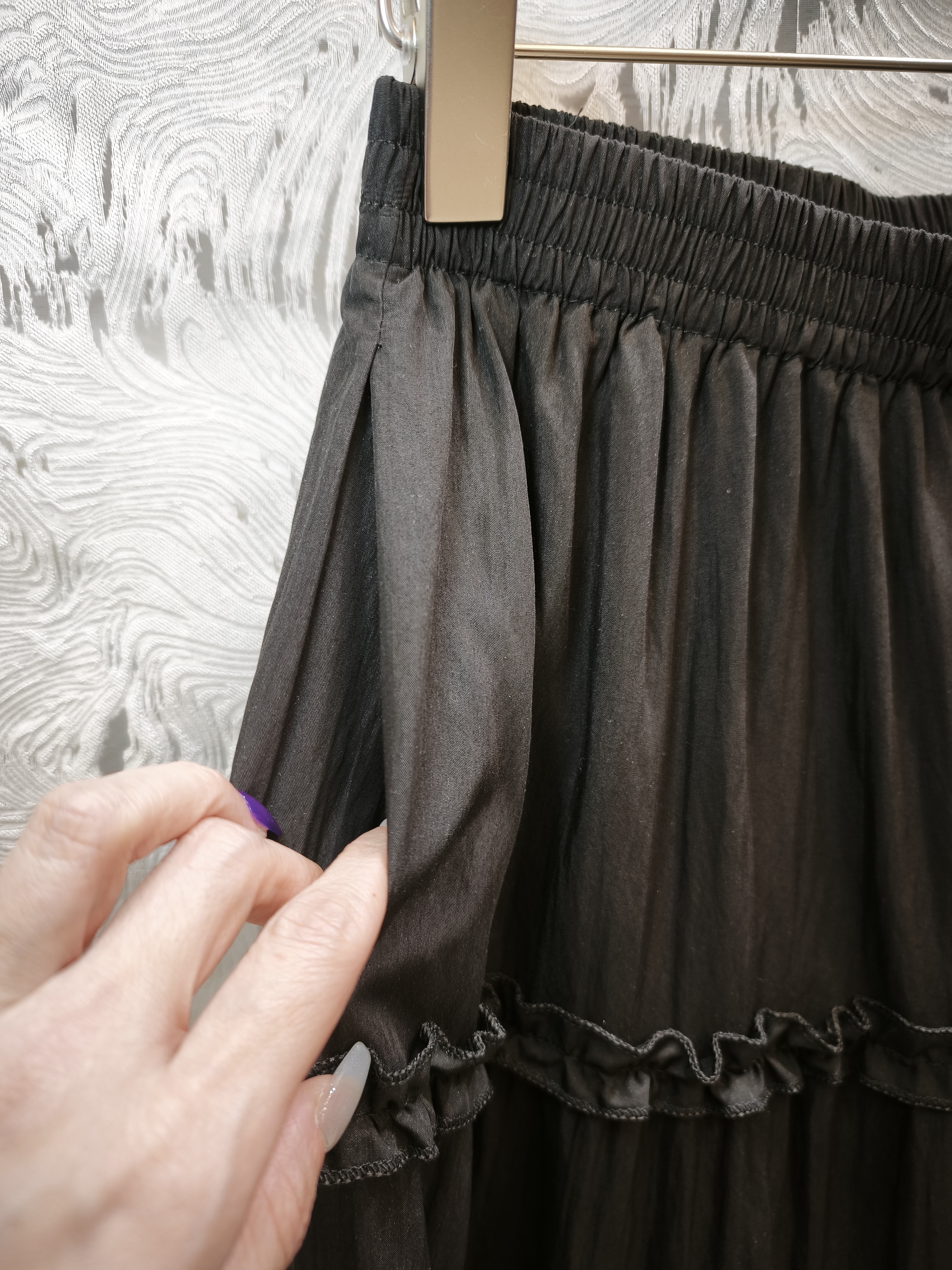 輕簿天絲棉花邊半裙