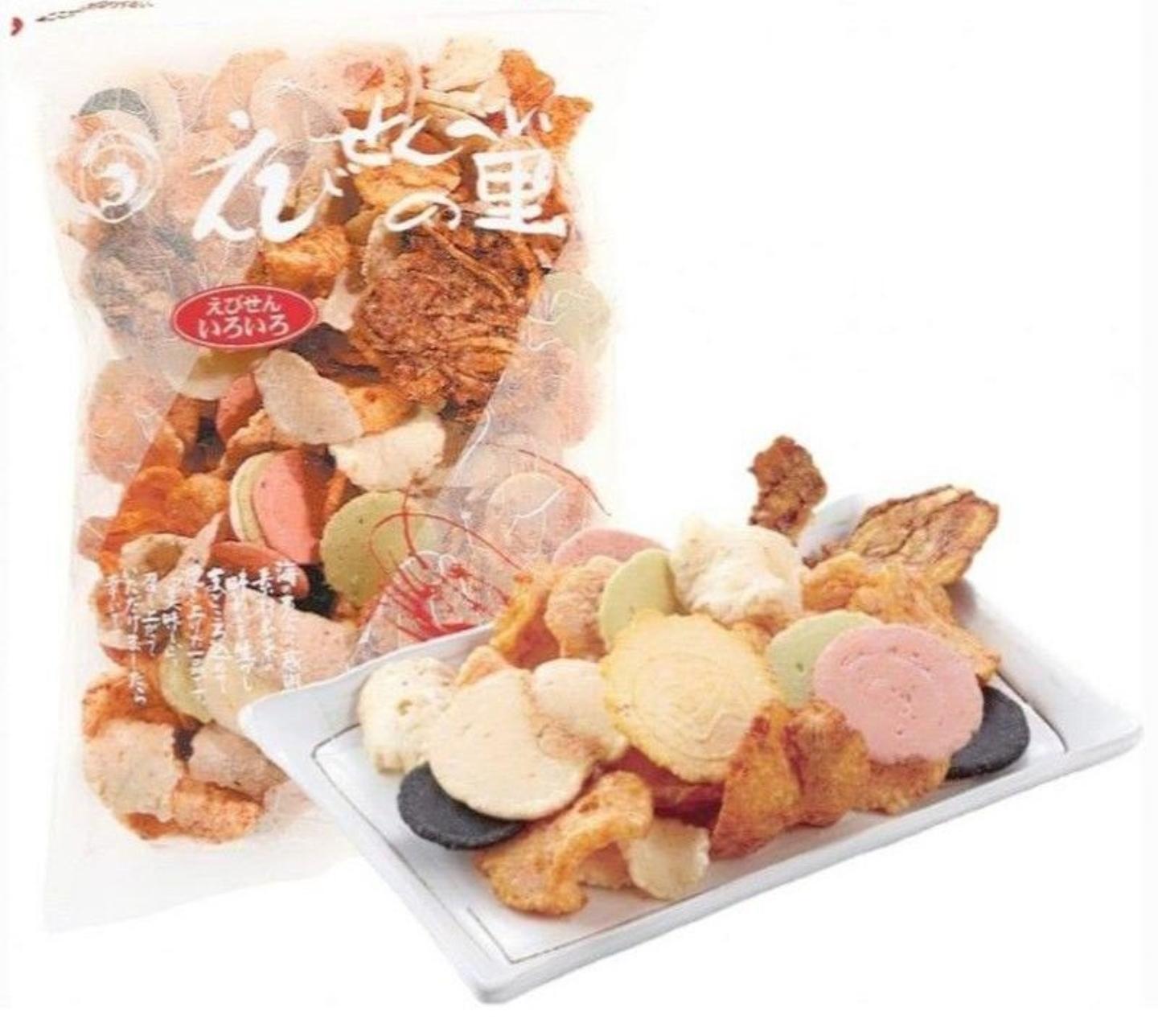 Ebisato - 日本名古屋必買人氣特產蝦子仙貝里 網紅人氣綜合蝦餅 雜錦醬油蝦餅 約280g 