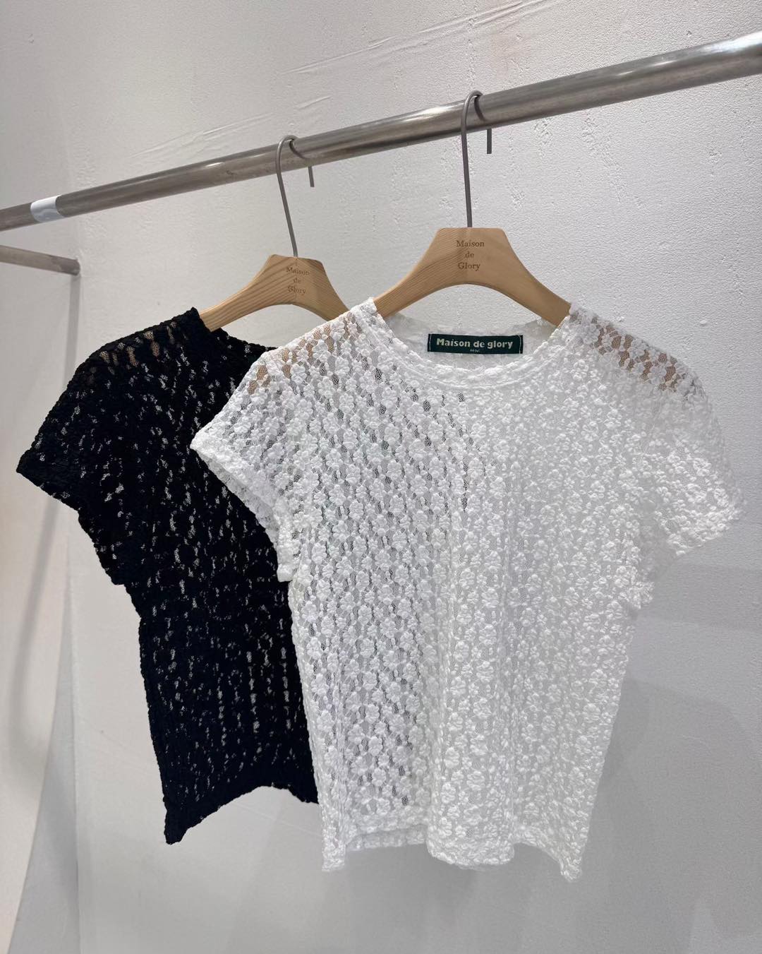 彈力lace top