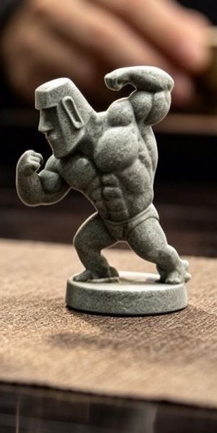 🗿史上最捲的石像！猛男摩艾軍團，無聲激勵你的每一組重訓💪