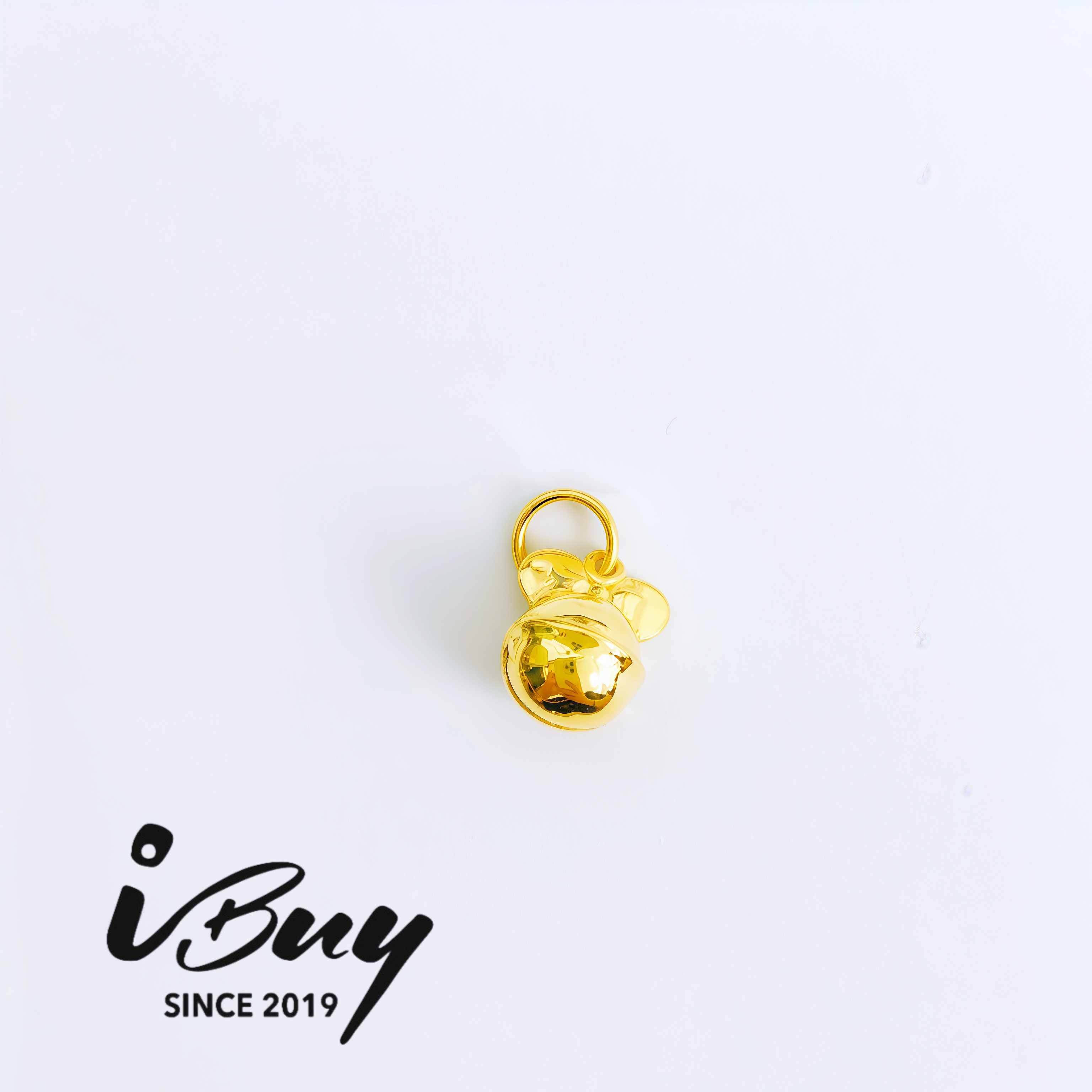 916 GOLD MICKEY BELL PENDANT 916 金 米奇球吊坠