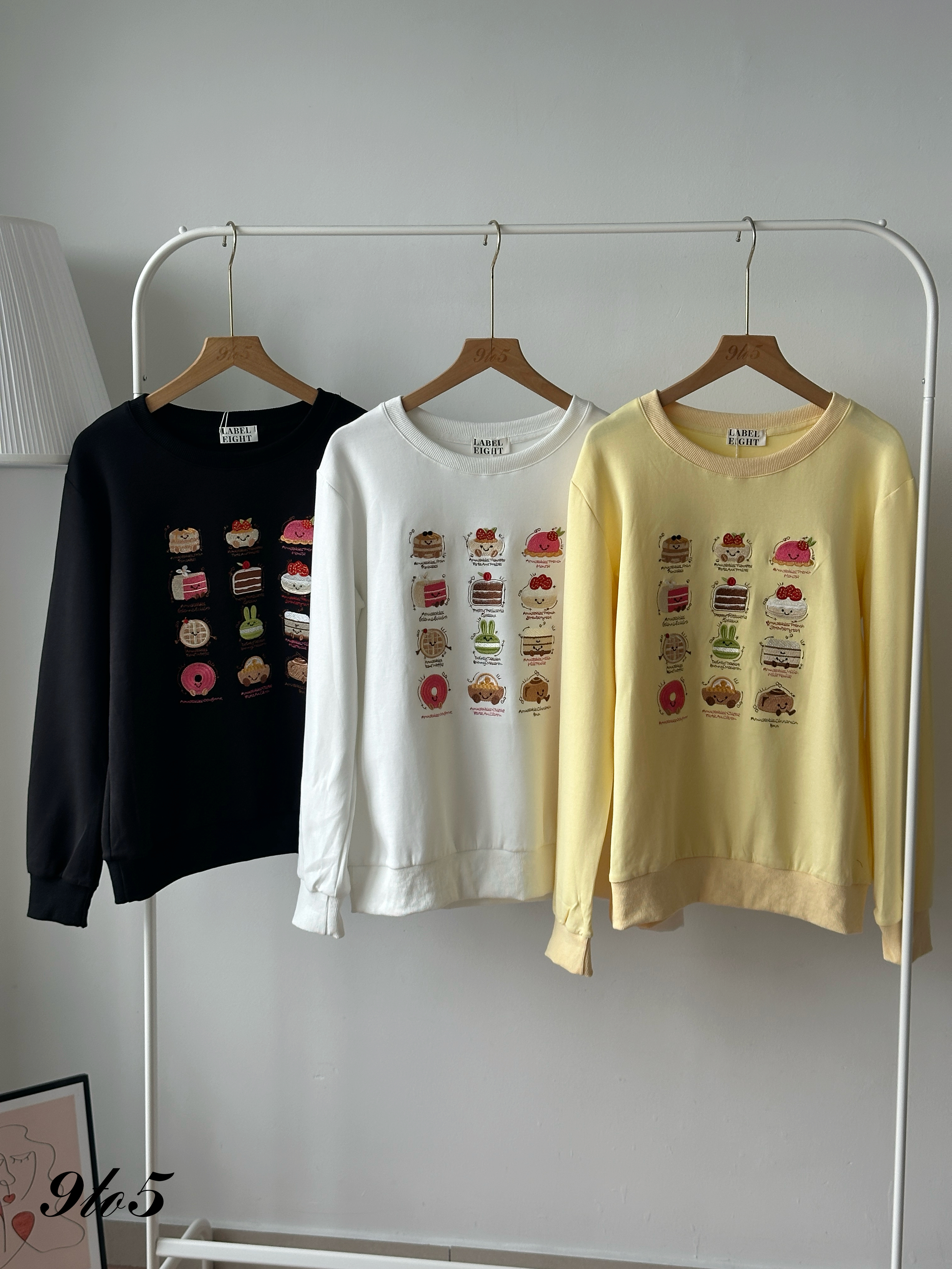 T4427 Embroidery Cakes Sweatshirt - 5 Colors 