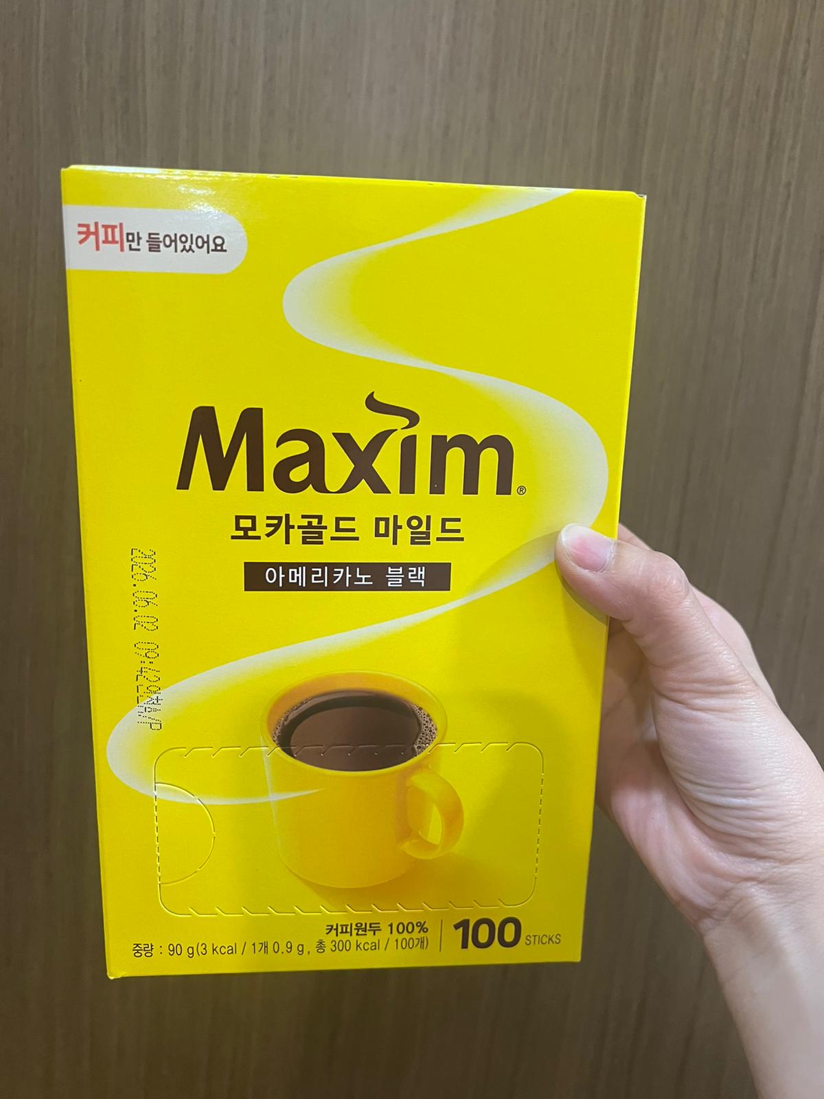 Dongsuh - 韓國國民咖啡MAXIM無 糖咖啡(1盒100條)