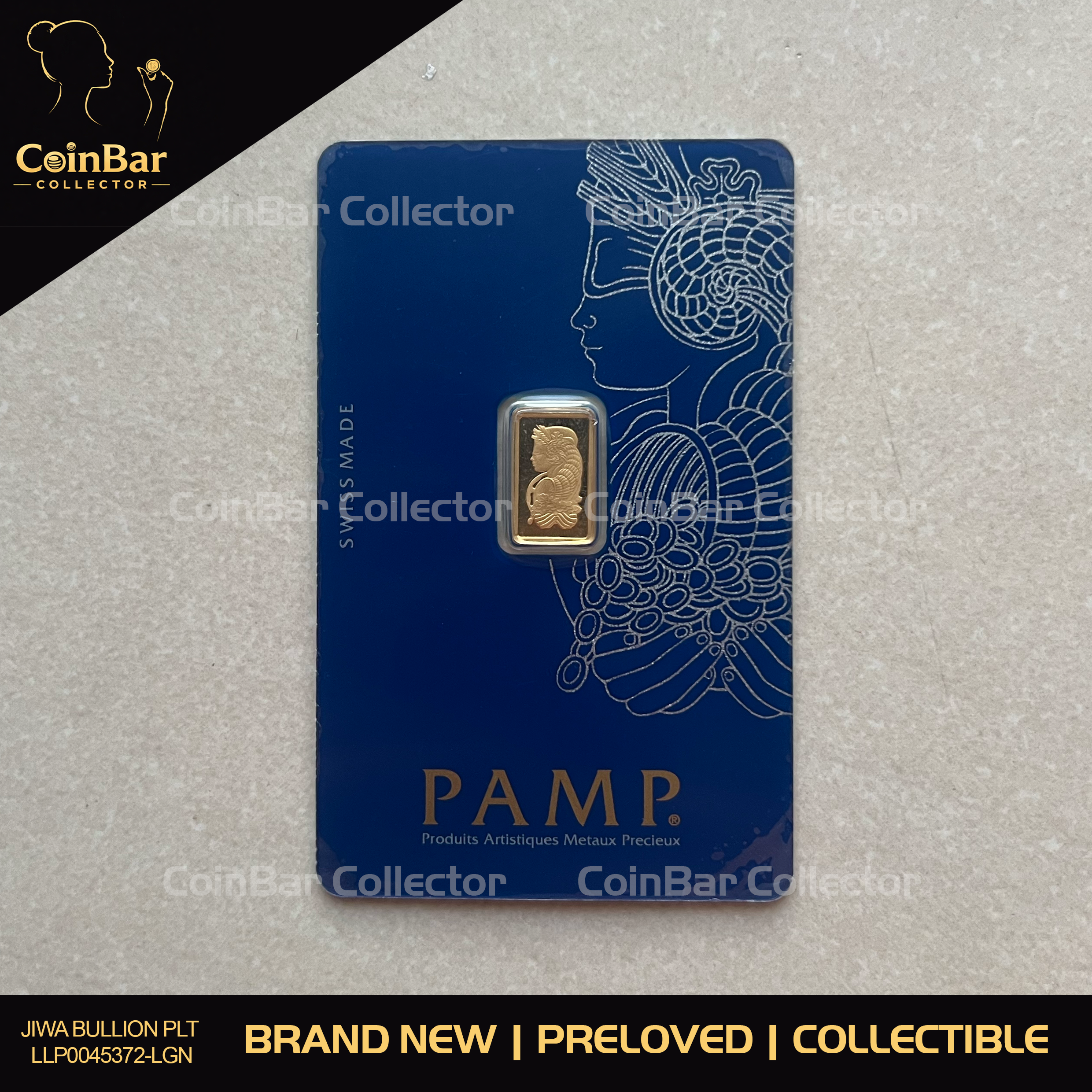 (Nice SN:909099) PAMP Fortuna 1g 🇨🇭Swiss Fine Gold Bar Emas 999.9