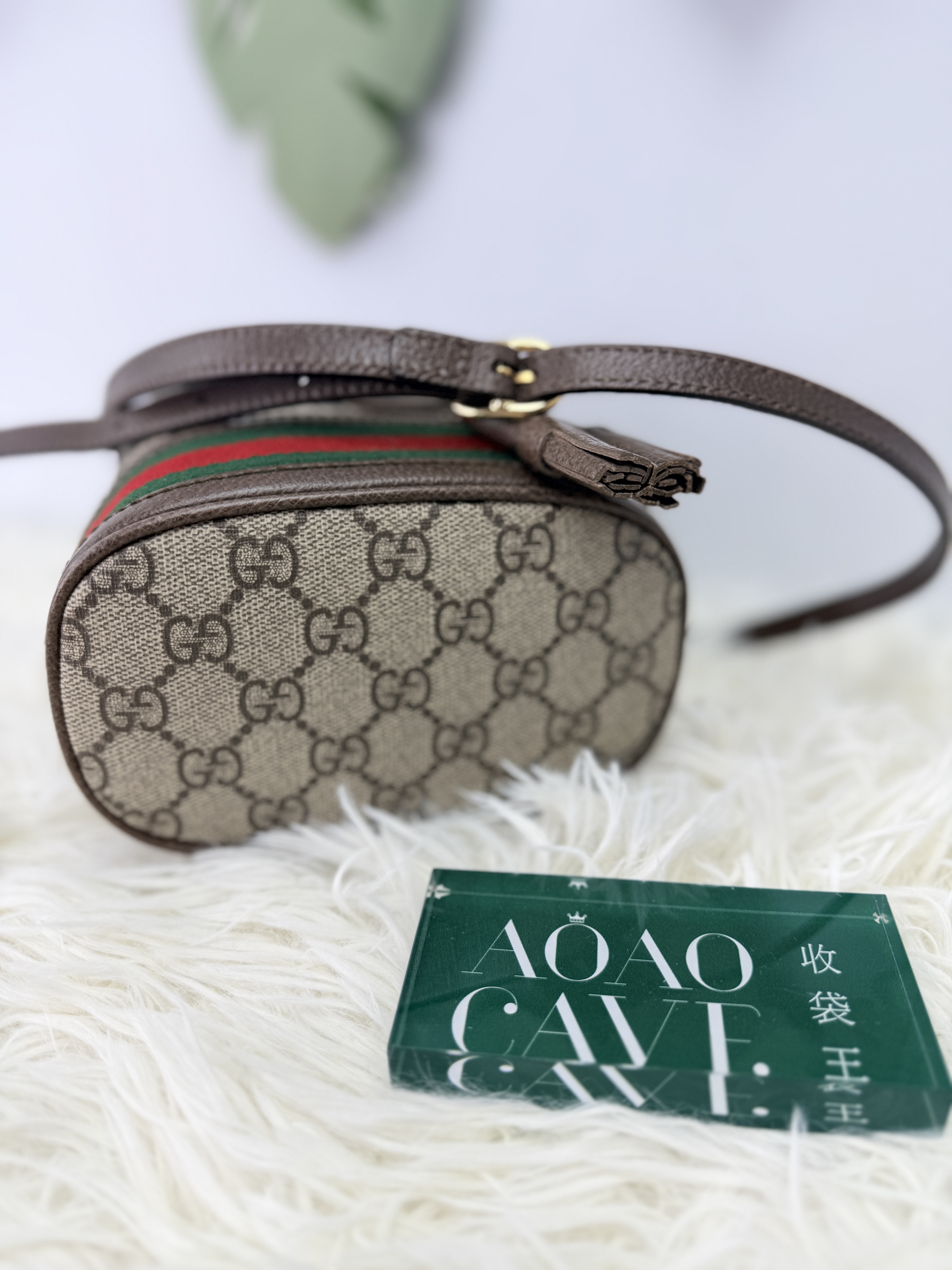 Gucci🤍PRE OWNED Ophidia迷你抽繩水桶 斜孭袋 單肩包🤎