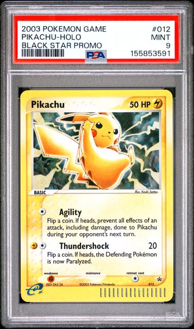 PSA 2003 pokemon game pikachu black star promo  9