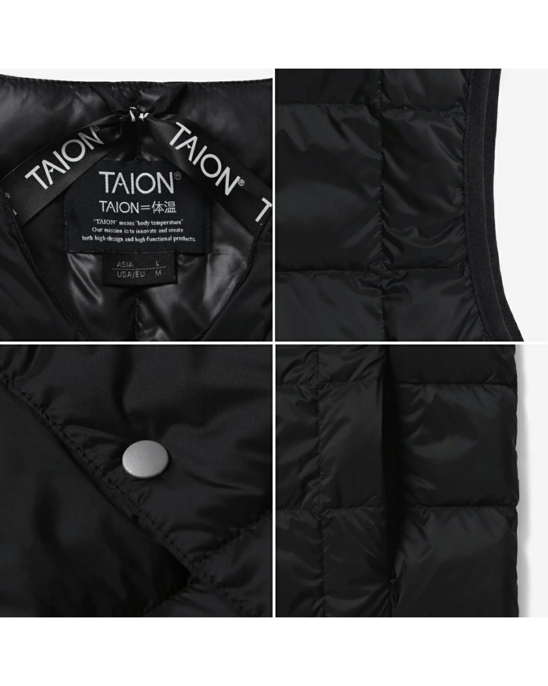 日本代購【 2026年秋冬新產色 日本直送 TAION 女裝經典V領內膽羽絨背心 TAION Women Basic V-Neck Button Inner Down Vest (TAION-W001) 】