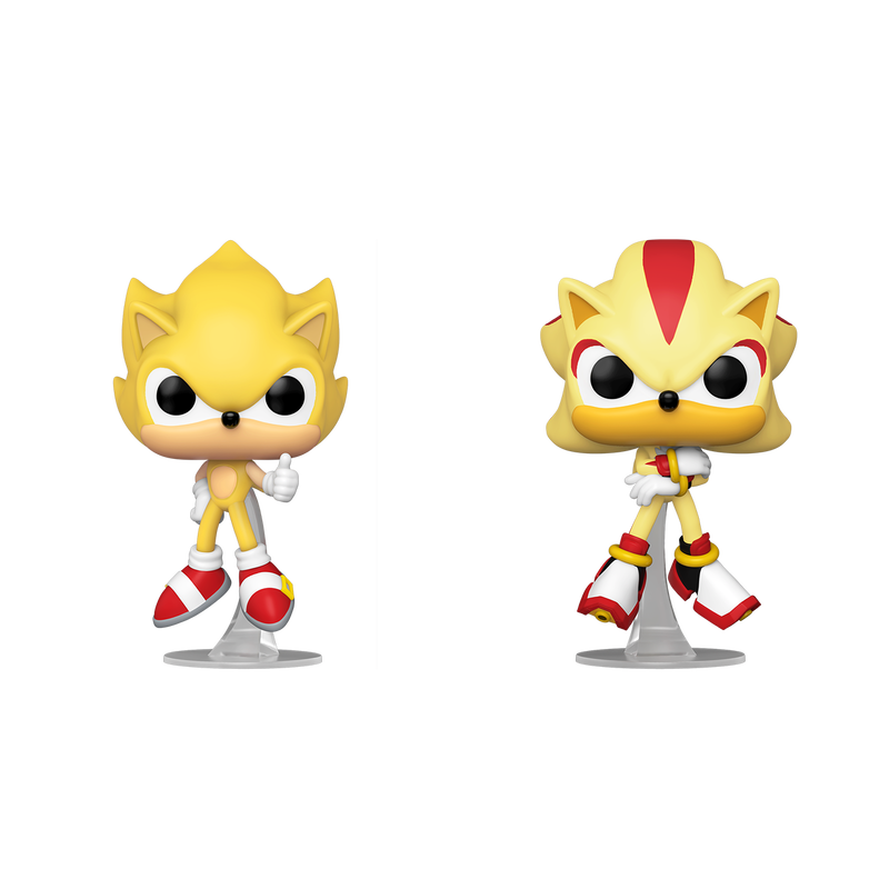 📦訂購 美國代購 Funko POP! SONIC THE HEDGEHOG Super Sonic & Super Shadow 2-Pack (Flocked) Figure 超音鼠 植絨款 模型