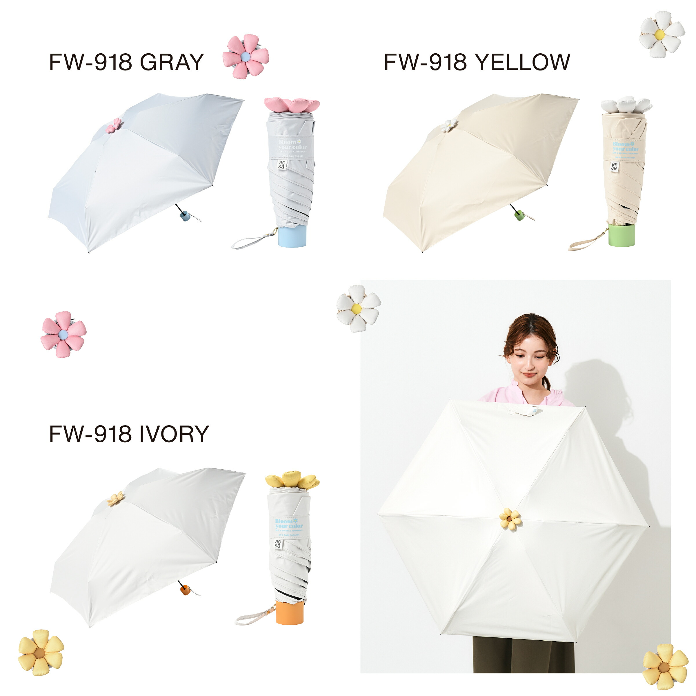 日本預訂📍日本超立體花花公仔防UV縮骨遮