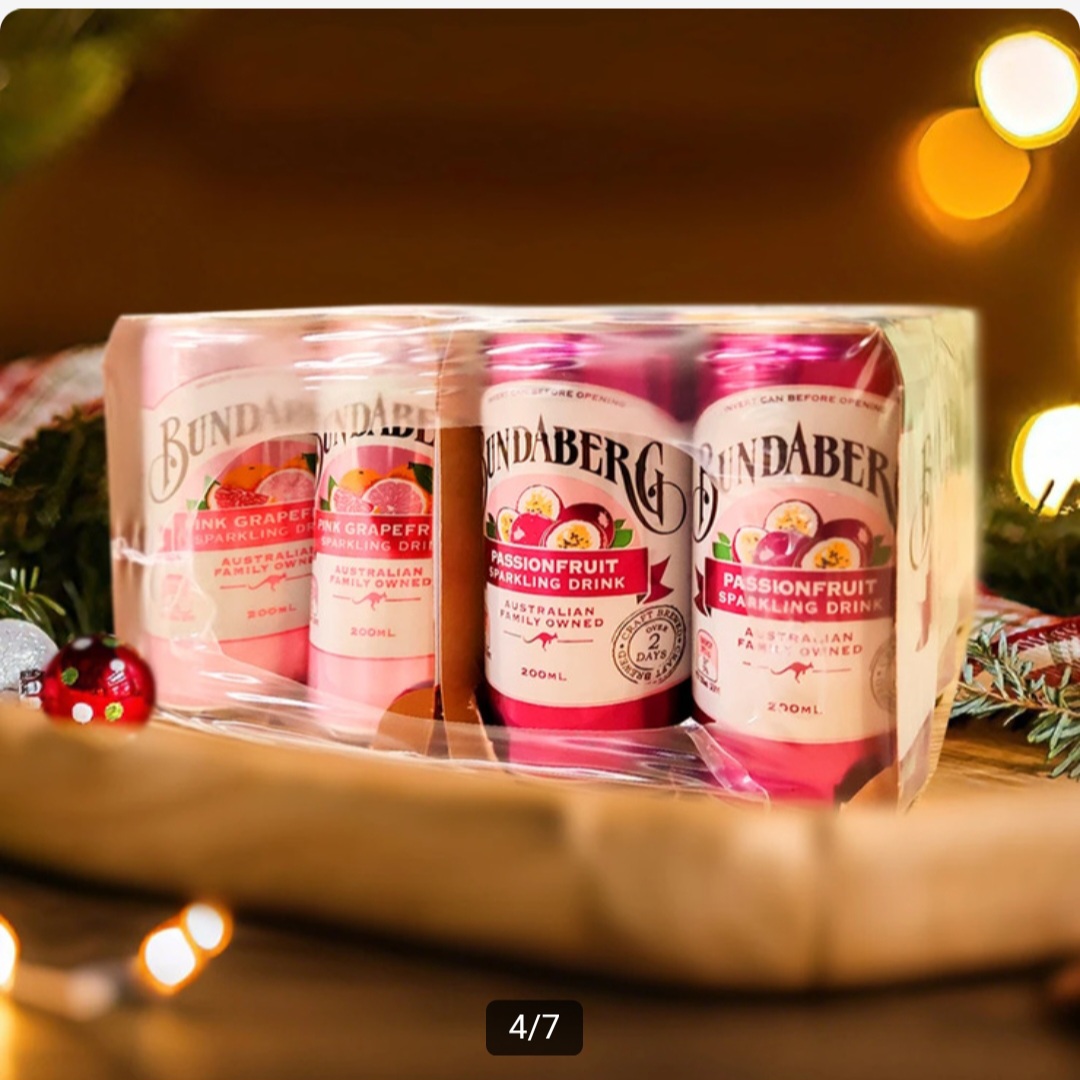 CC Bundaberg 含氣果汁飲料罐裝組合 200ml x 12