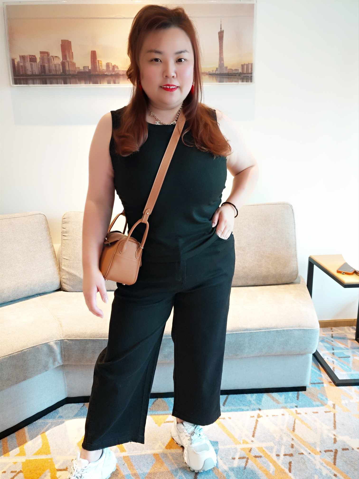 YCF05 1509 黑色直筒牛仔9分裤