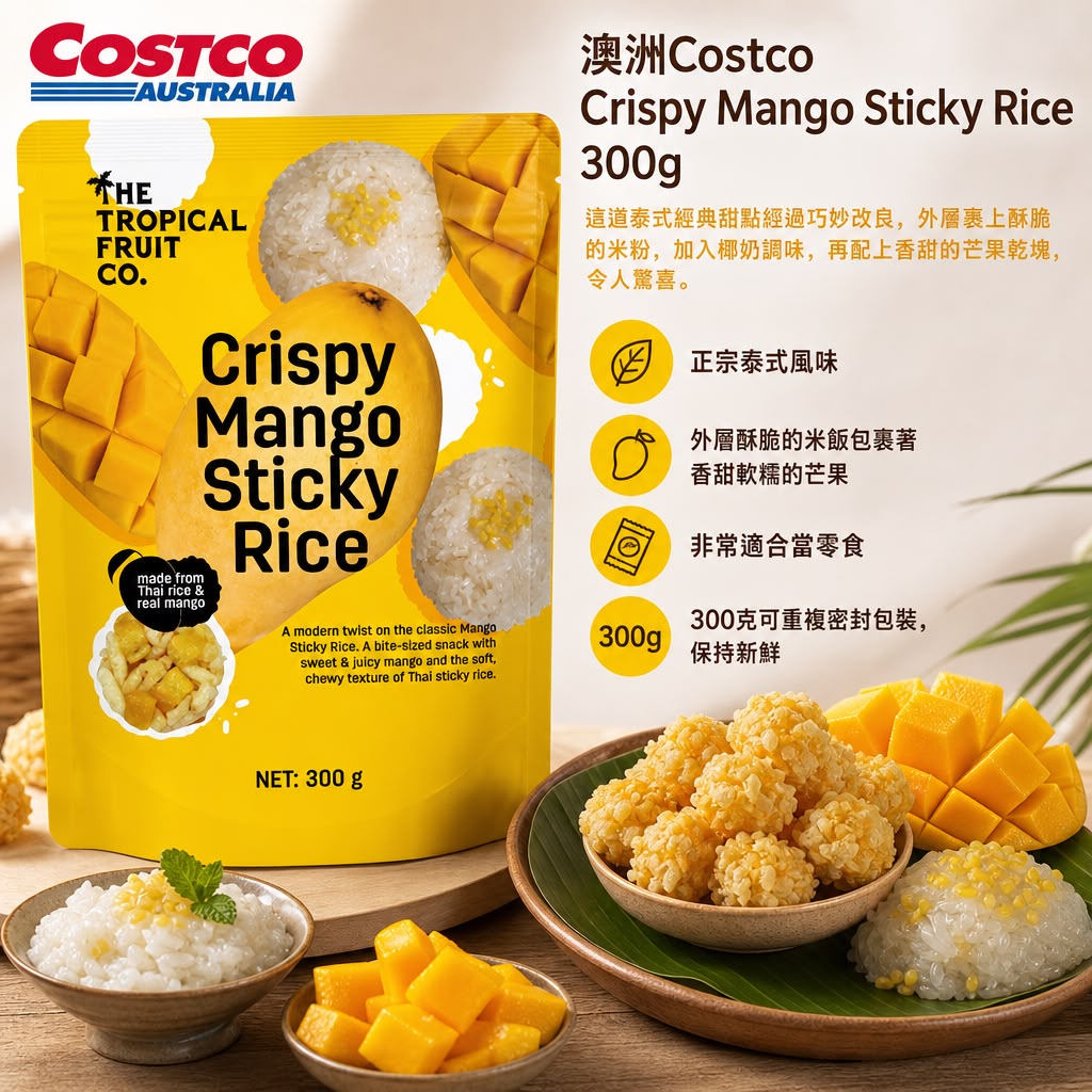 澳洲Costco │ Crispy Mango Sticky Rice 300g