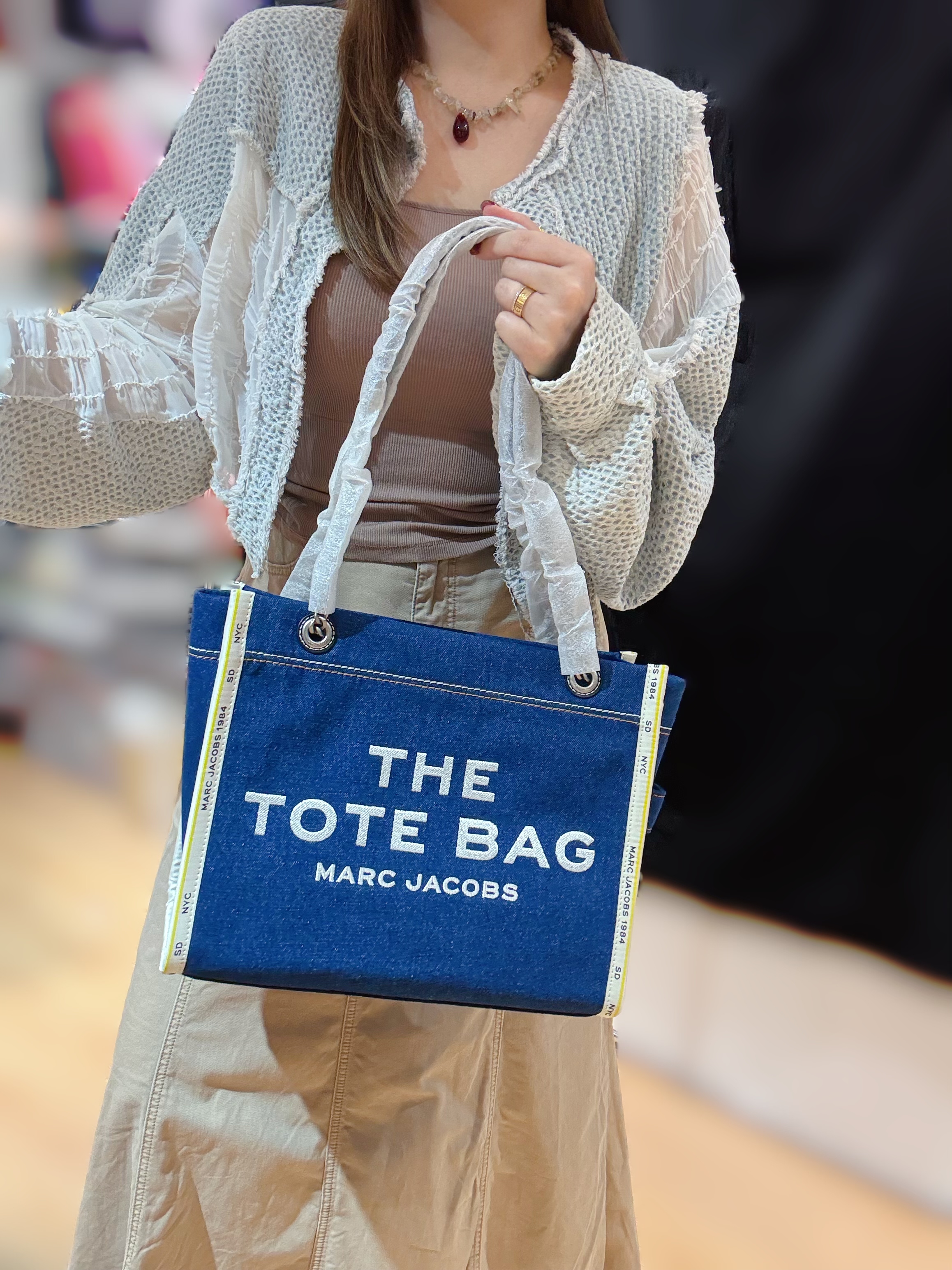 Marc jacobs chain tote M denim