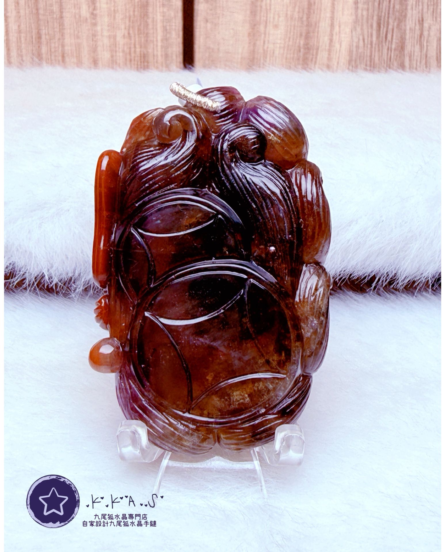 K00183 紅極光23 元寶狐娘娘 - 吊墜