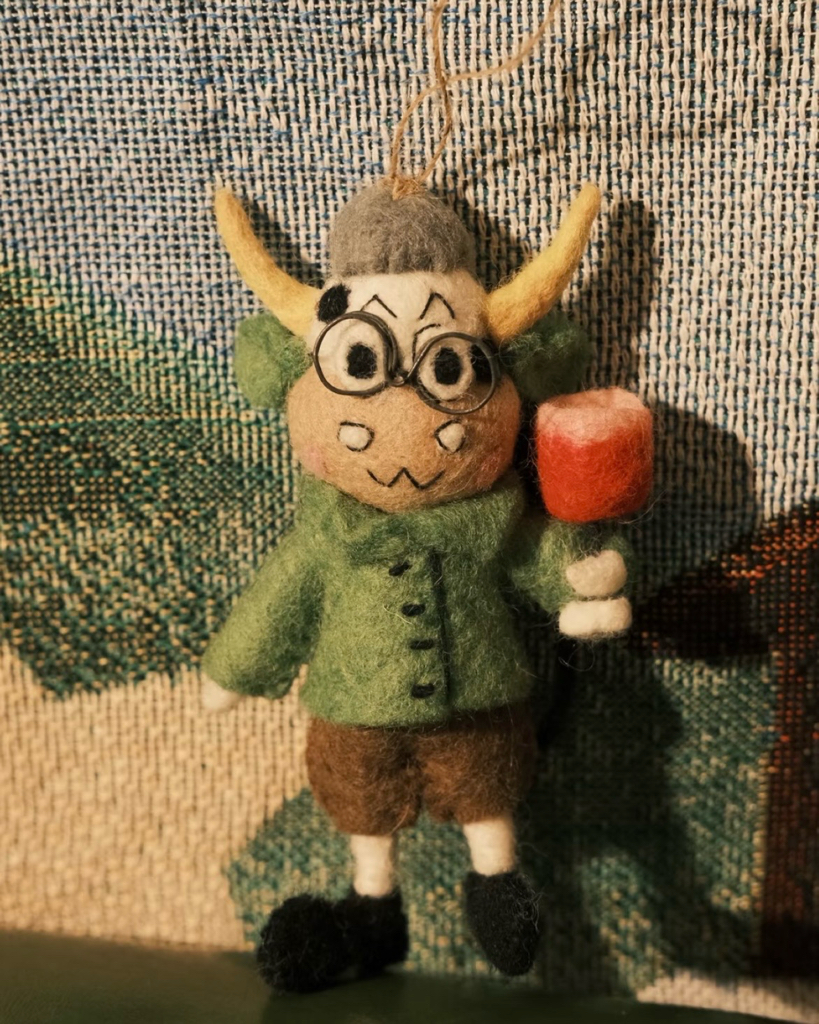 森林系治癒純手工羊毛氈動物掛件