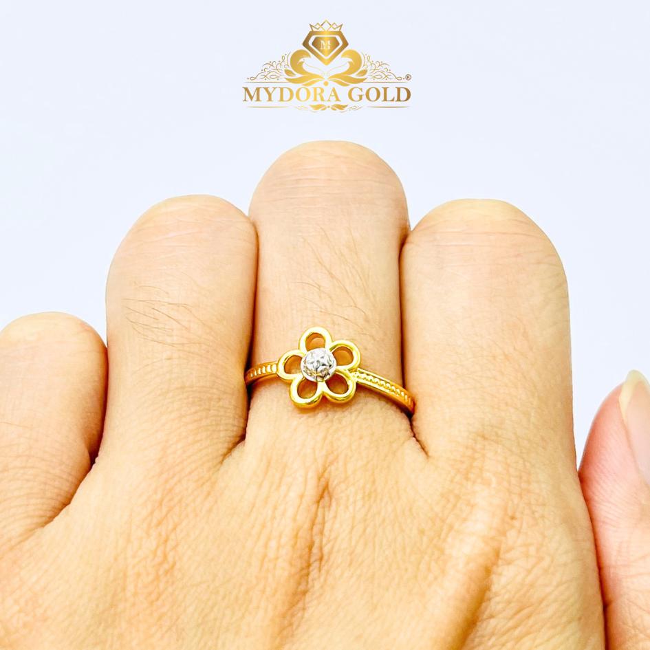 MYDORA Cincin Minimalist Bunga Daisy Manis (5G) l EMAS 916/22K