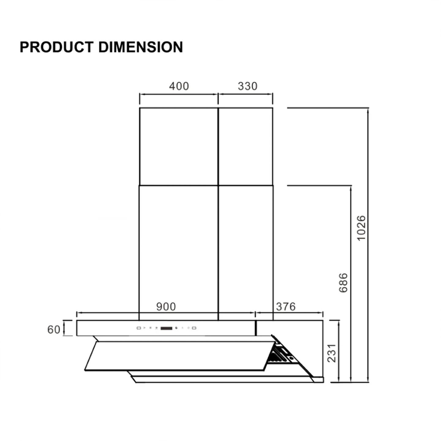 Elba 1800W 2-Speeds Control, 3-Heat Settings Hair Dryer EHD-G2037(BK)