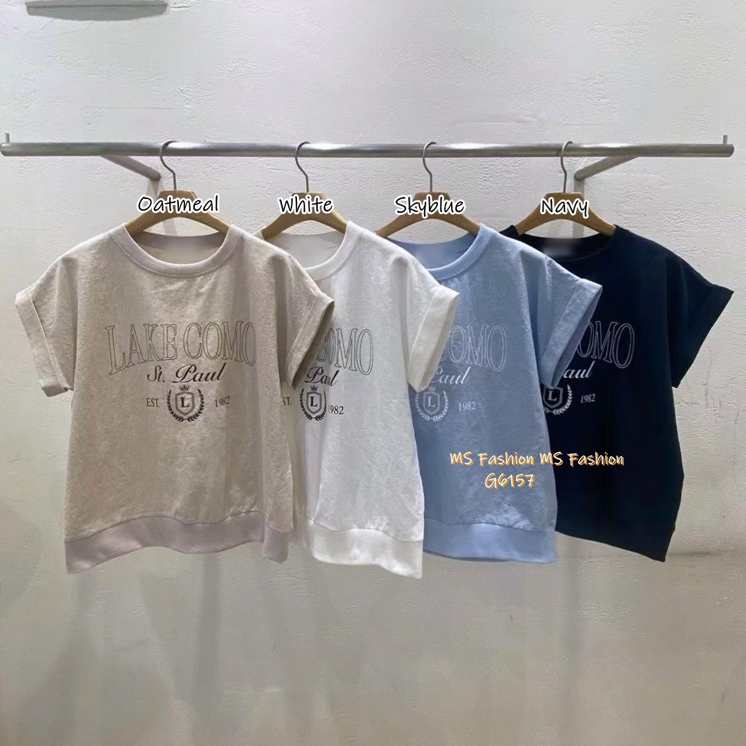 G6157 韓國🇰🇷靚靚字母摺袖top