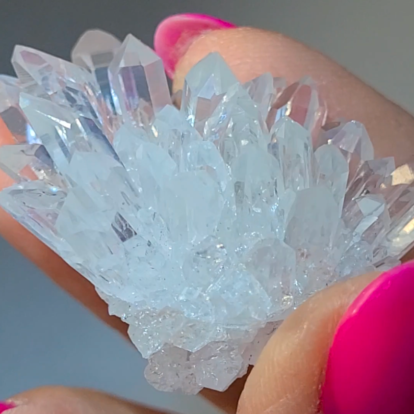Chrysanthemum needle quartz with rainbows - CQ188