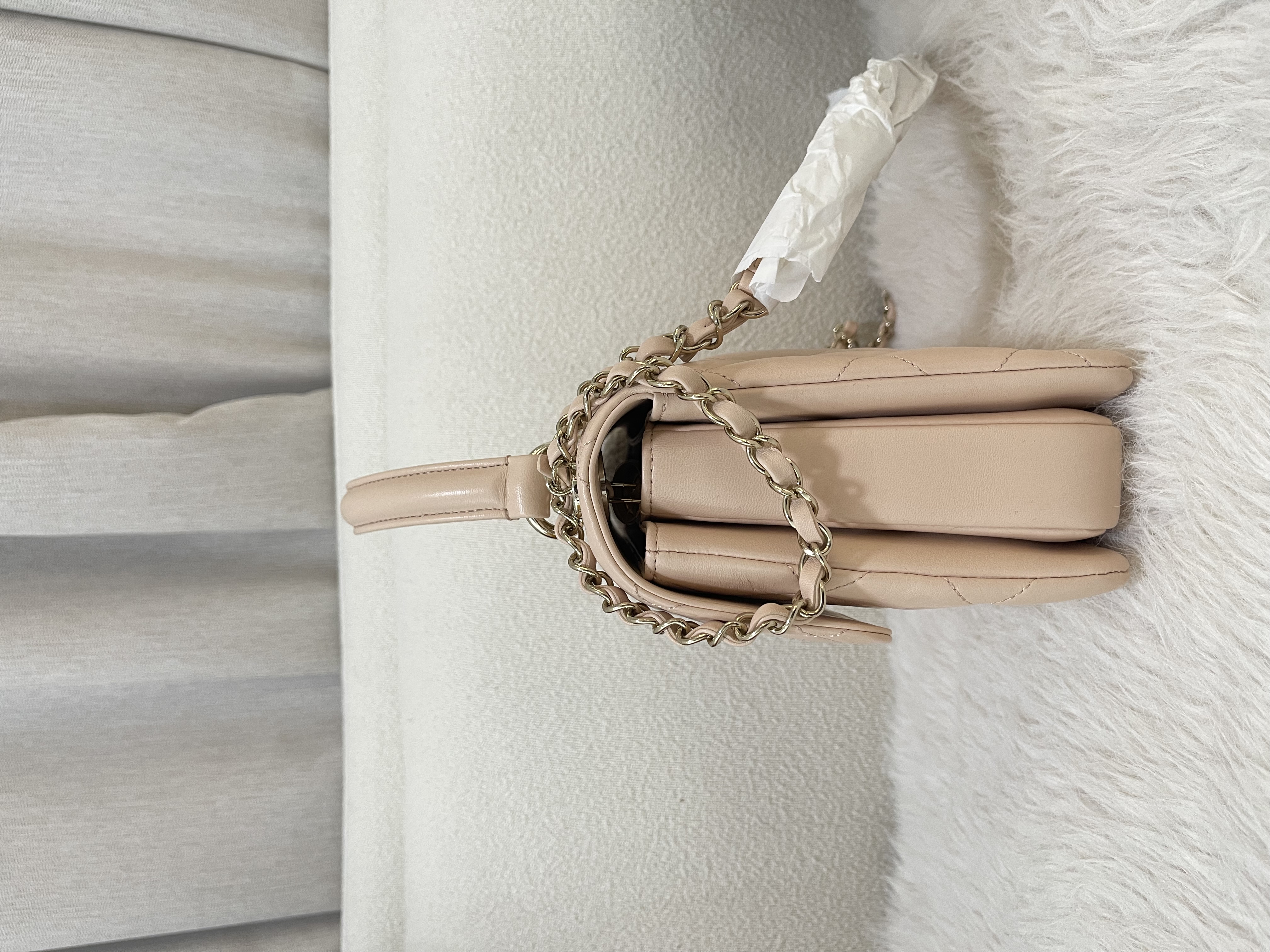 Pre-owned Chanel Quilted Lambskin Trendy CC Top Handle Flap Bag / Product Code: 26032329