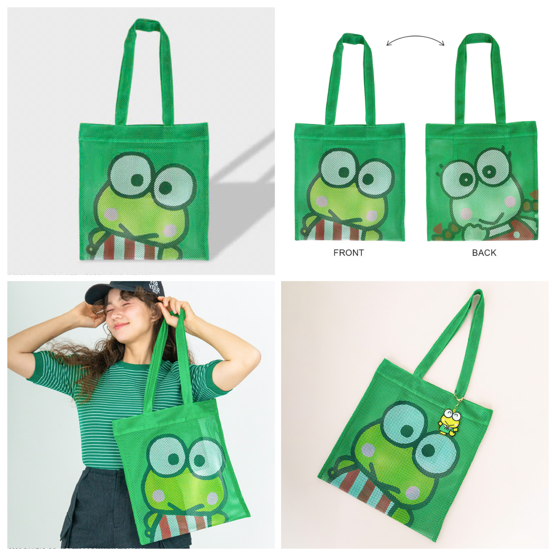 日本預訂📍日本Sanrio得意雙面圖案網面Tote Bag 1/4日本開售