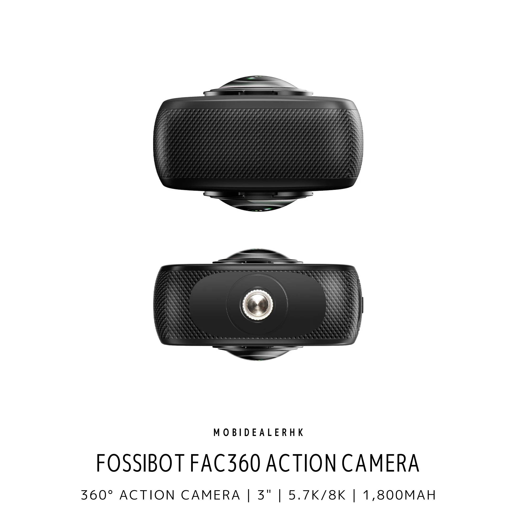 Fossibot FAC360 | 相機 | 360° 全景相機 | 3" | 5.7K/8K | 1,800mAh