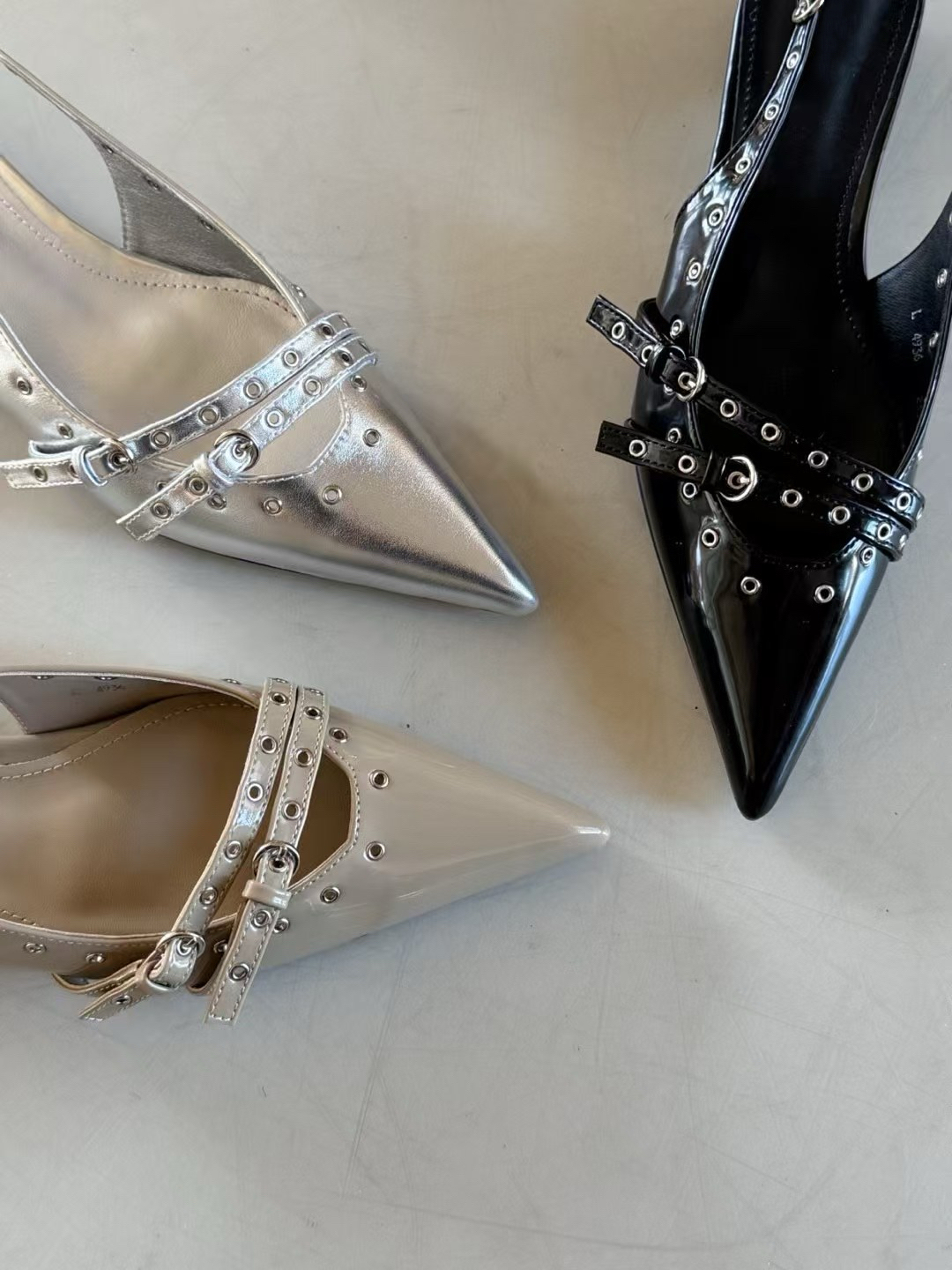 26SS/ 2.5CM DOUBLE STRAP BUCKLE HEELS