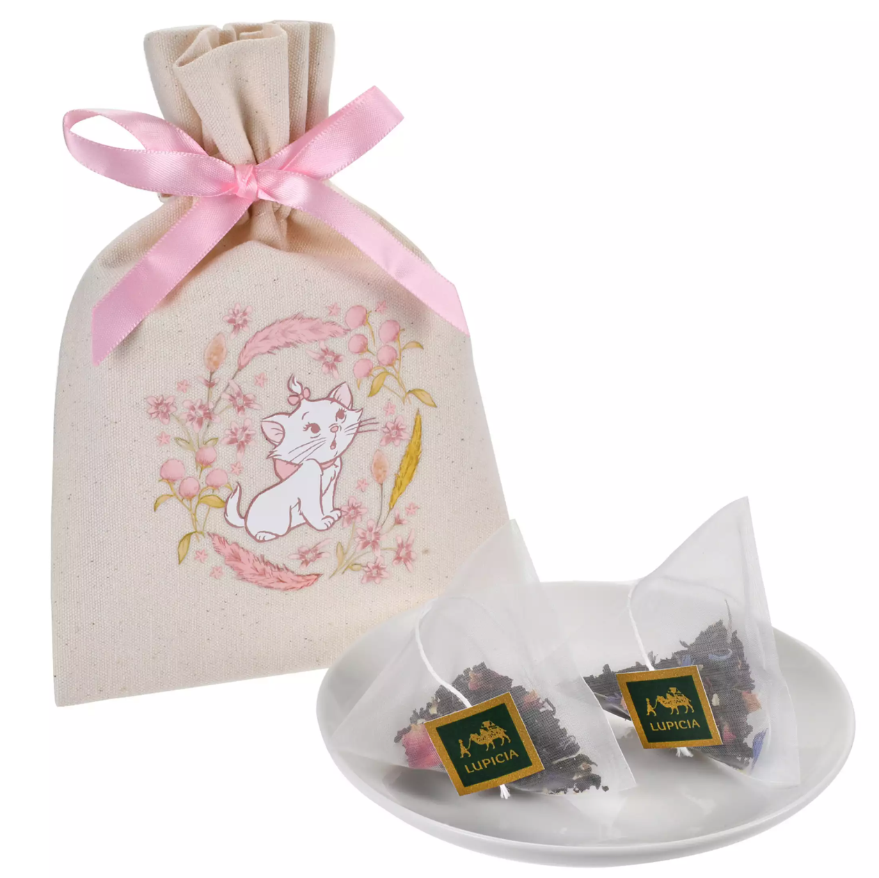 預訂 LUPICIA  麝香茉莉茶葉連索繩袋 Marie Minnie Alice Pooh 