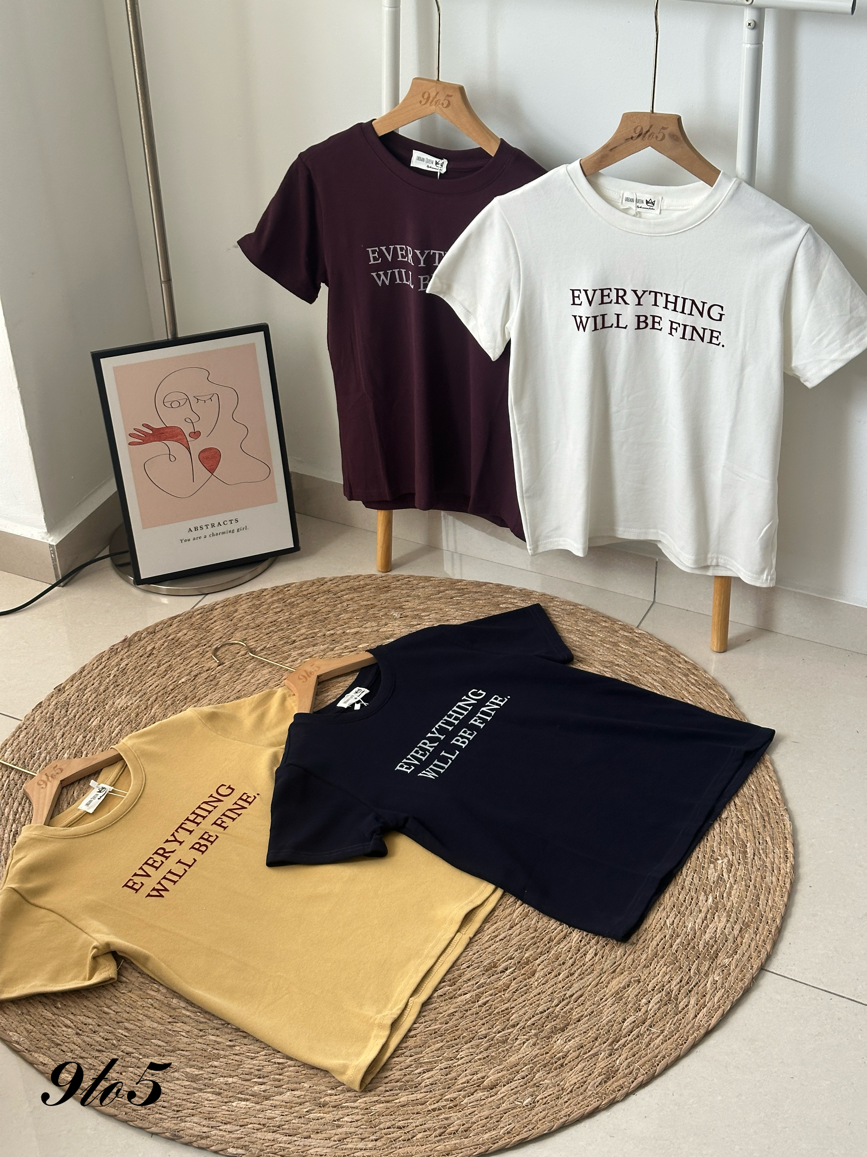 T4100 Embroidery Wording Tee - 4 Colors 