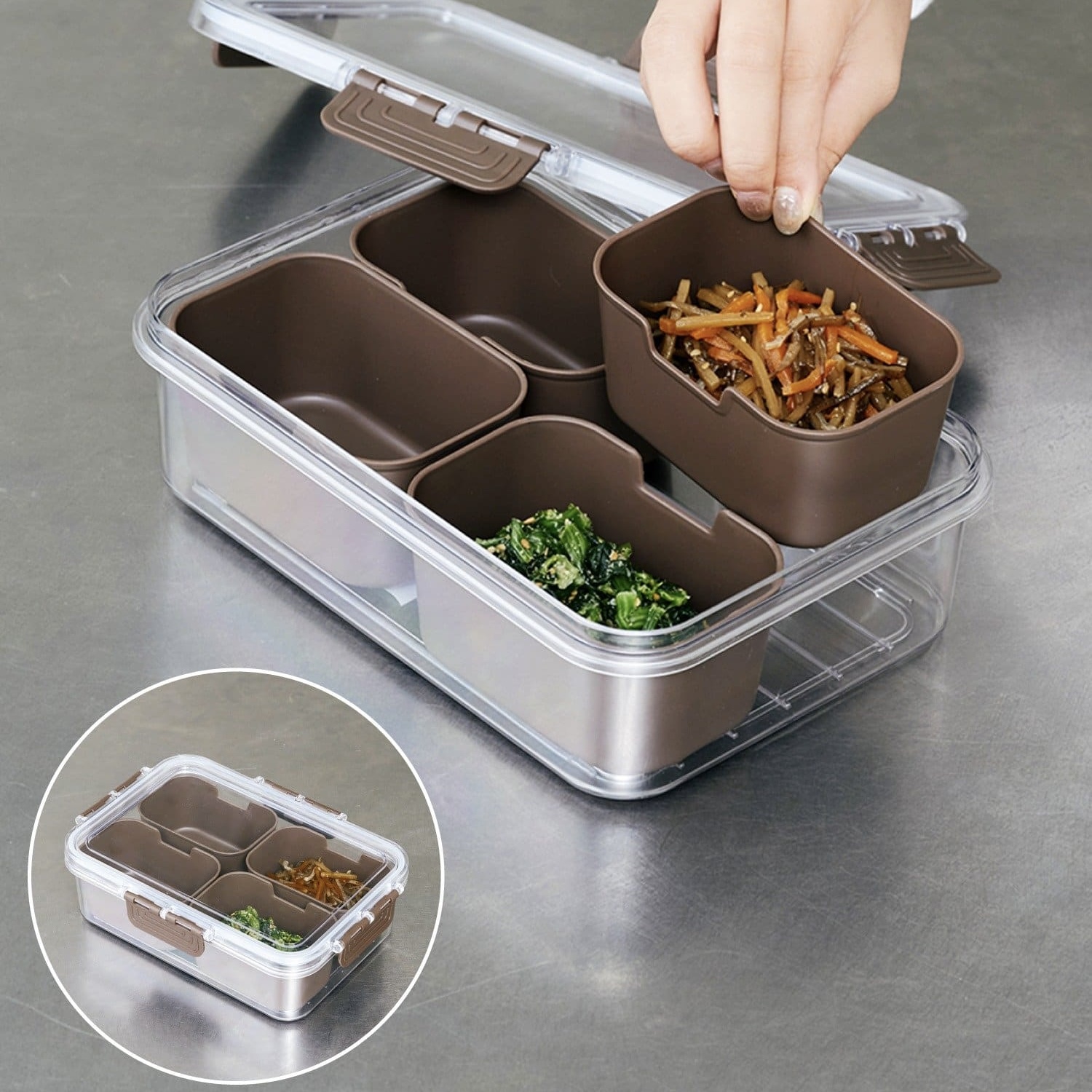 3COINS Divided storage container