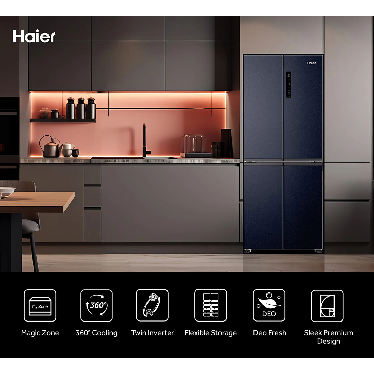 Haier 480L Multi-Door Inverter Refrigerator (HRF-IM480MM)