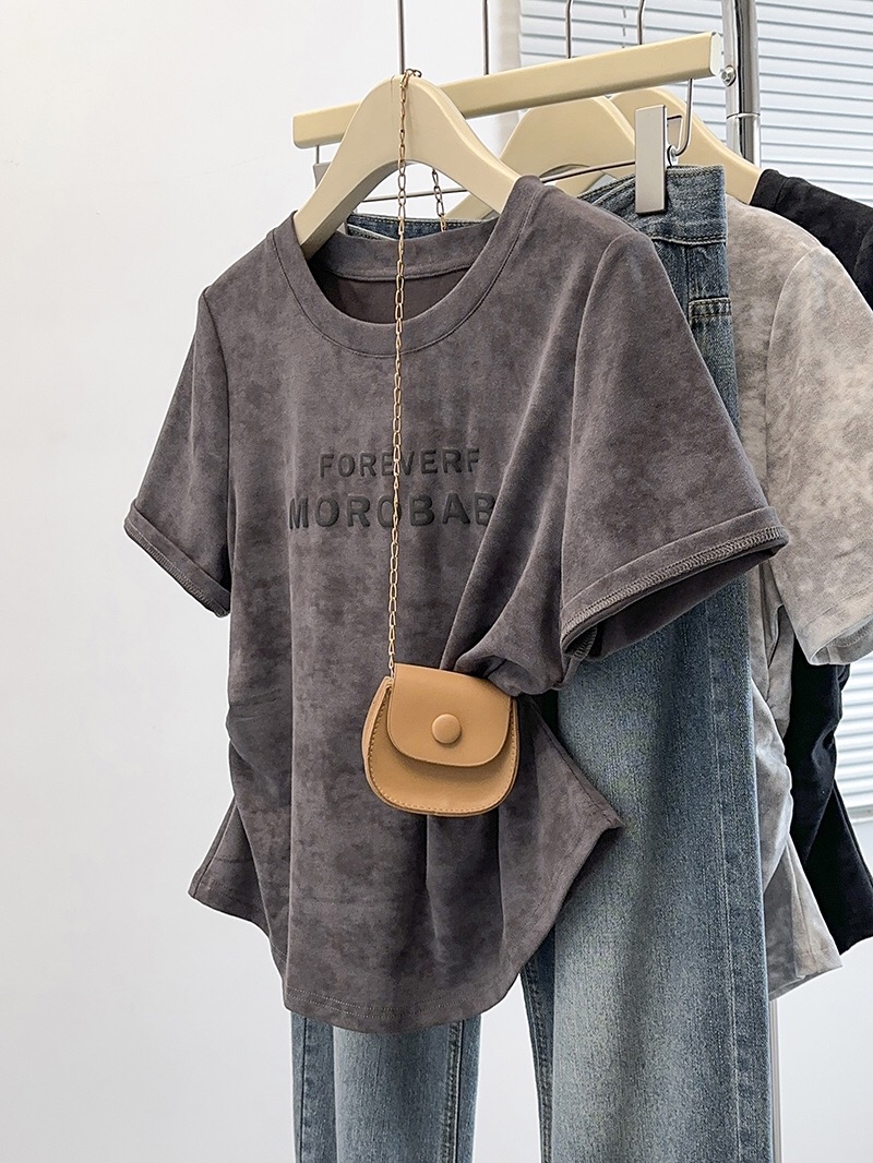 B119(36919) 韩系扎染FOREVER MOROBABY腰褶皱3色上衣