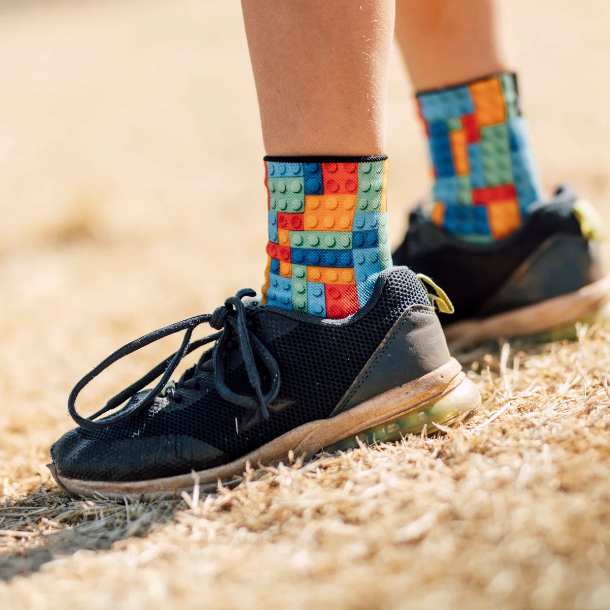 Sox Emoji & Blocks Kids Crew Socks Combo