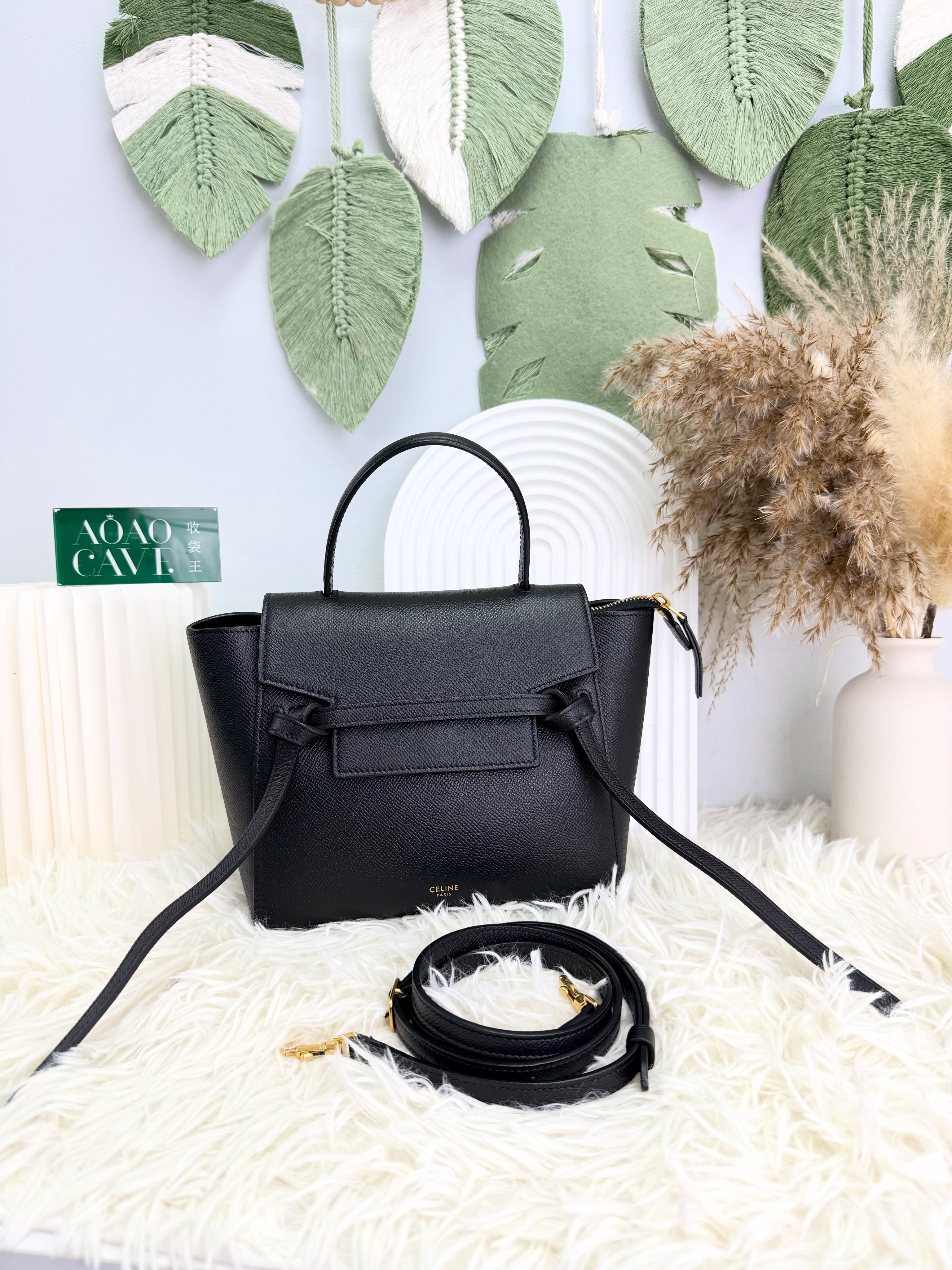 Celine👜 PRE OWNED 🛍️🖤黑色 belt bag 
