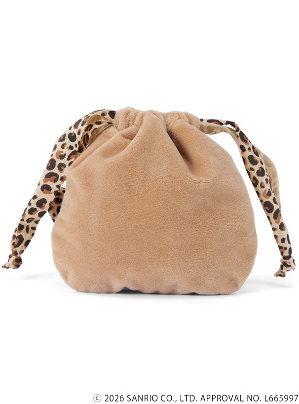 🎀【預訂】小麥色肌膚 Kitty x GRL 豹紋索繩袋