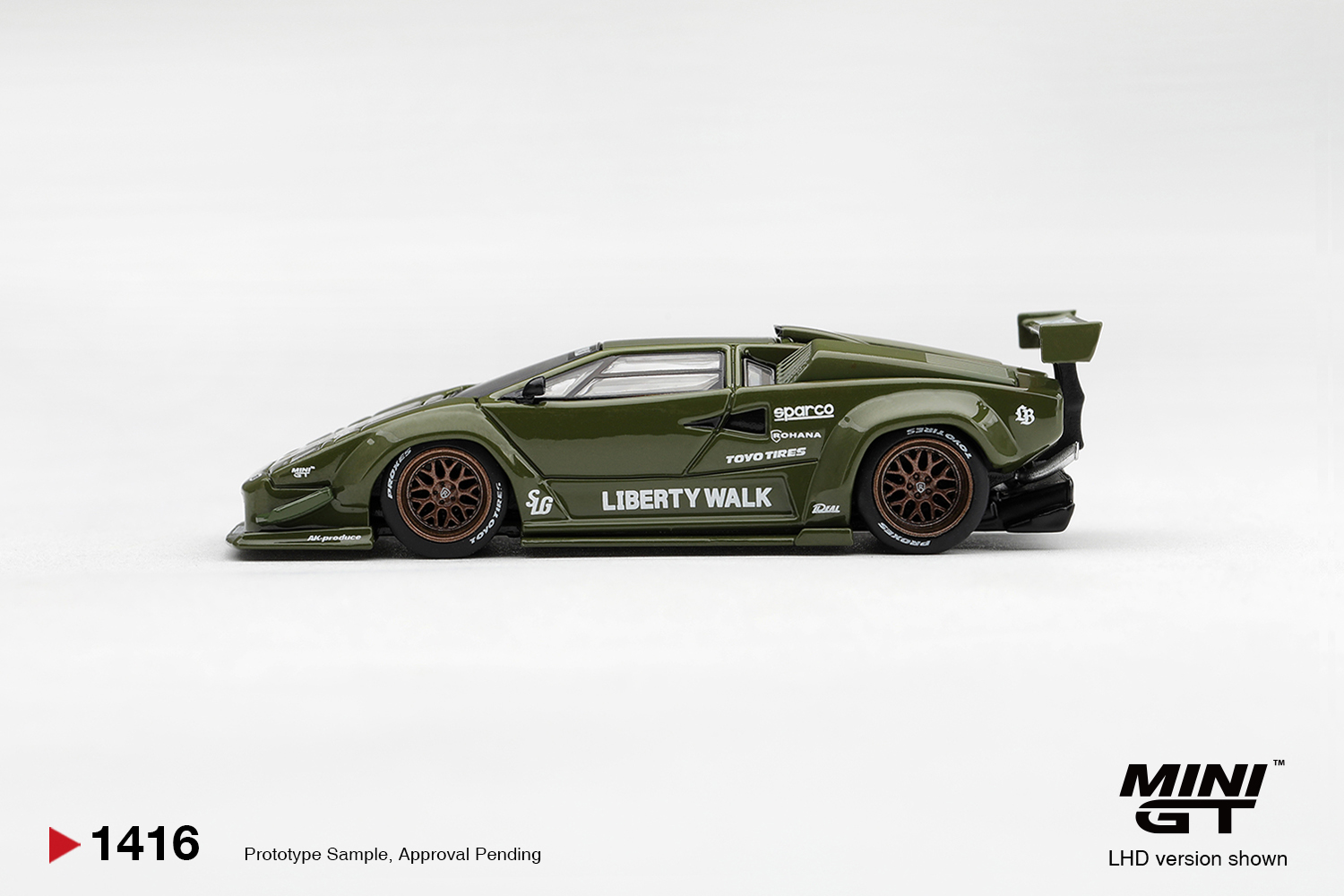 【預訂】 Pre Order MINI GT 1416 1/64 Lamborghini Countach LB-WORKS Army Green｜ MINIGT Pre Order Price: HK$80