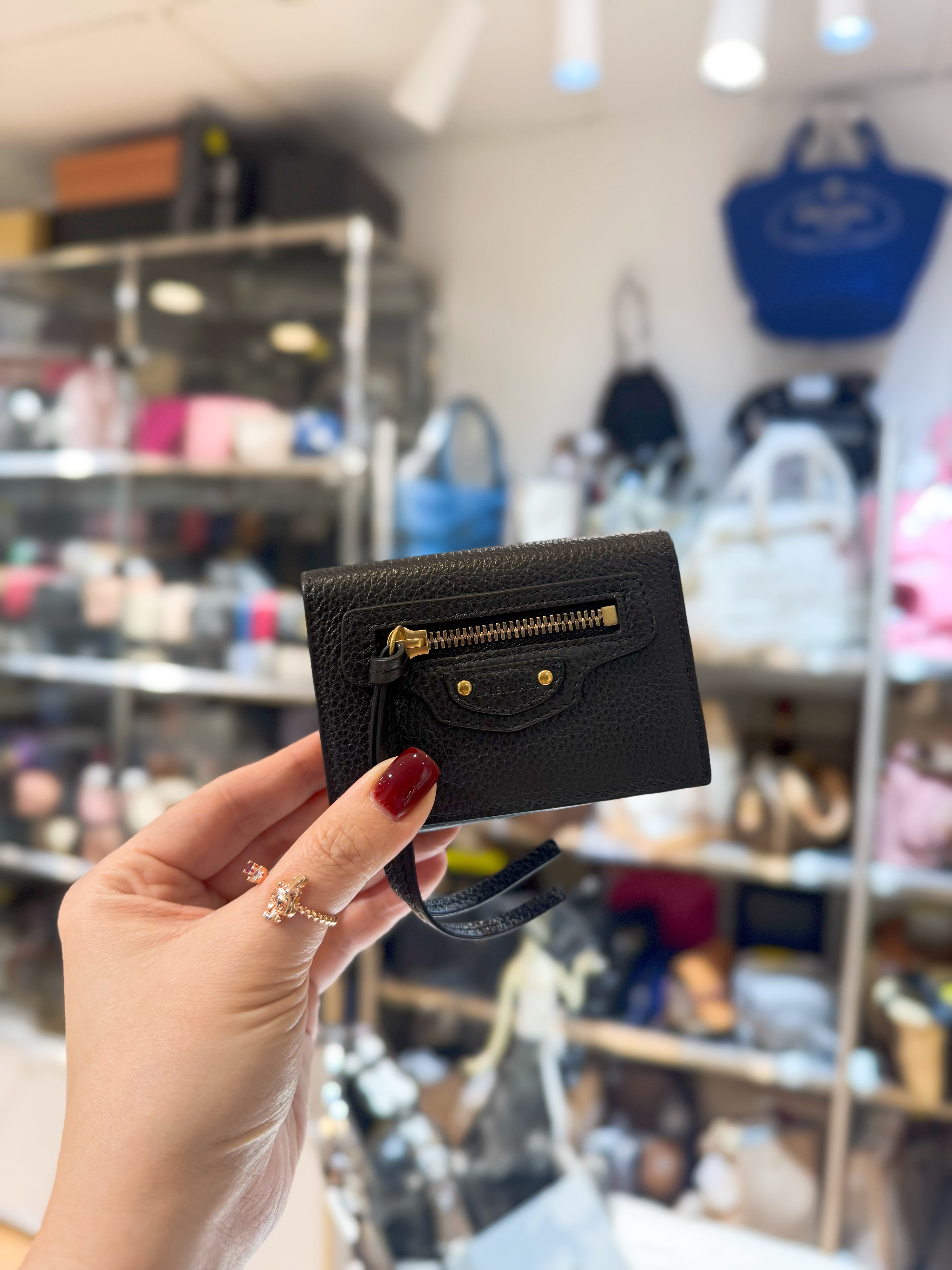 Balenciaga mini wallet city/blk/g