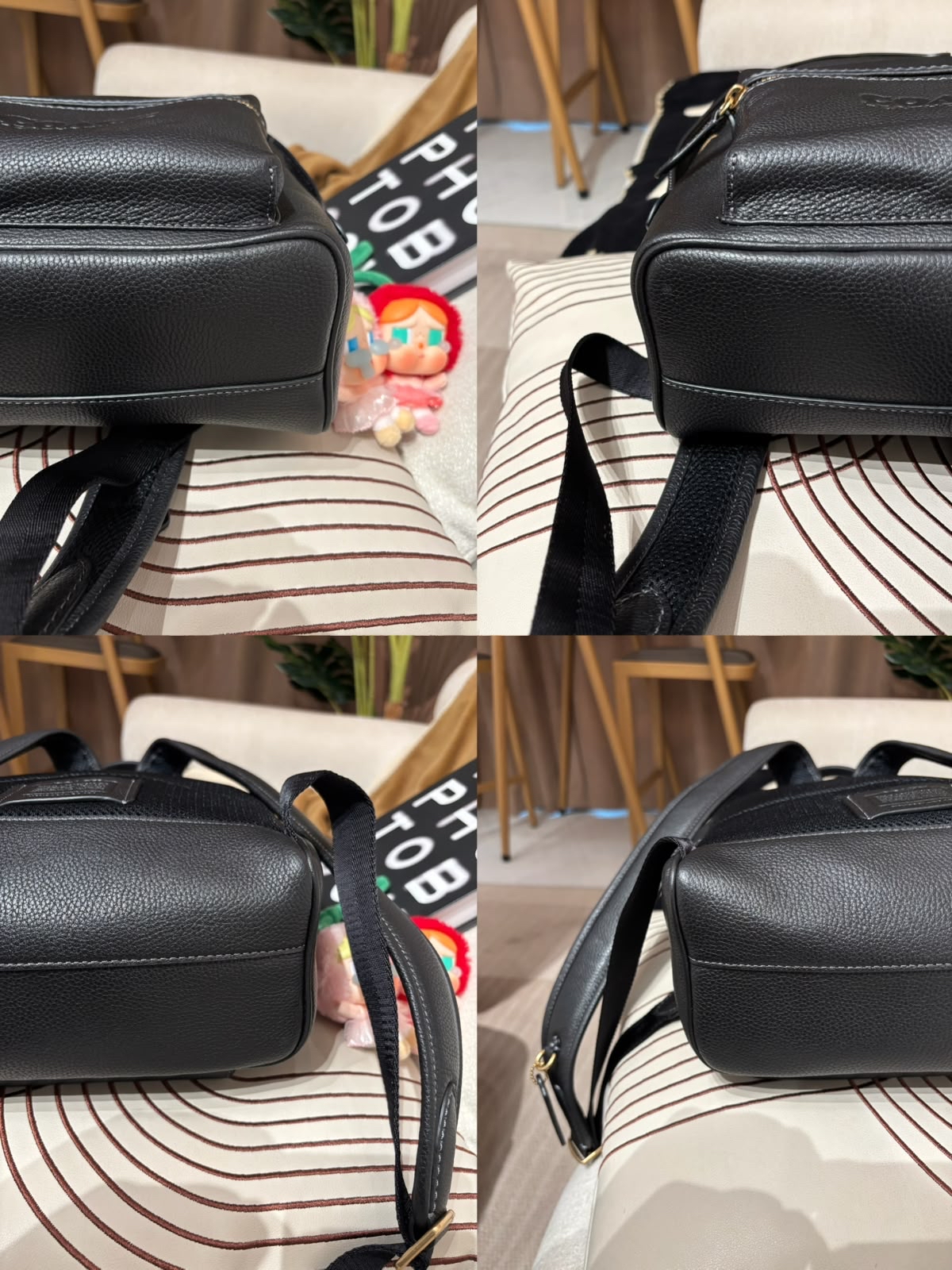 Coach Backpack Black Calfskin 100%Authentic, 99%New ✅Dust bag