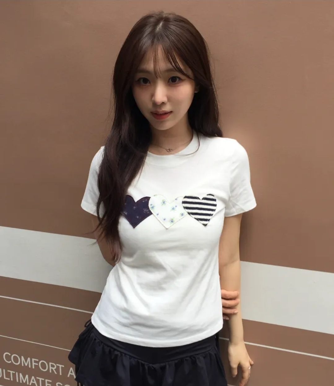 🤍🖤 Rogin & Rosie Heart Patch Cotton T-shirt