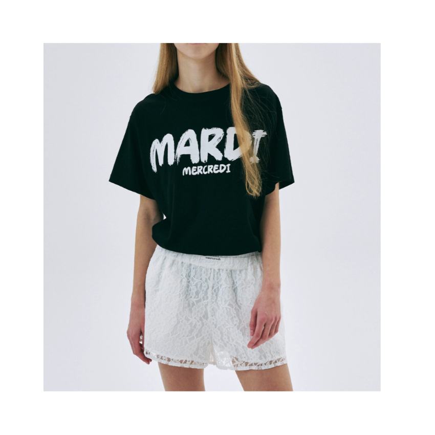 Mardi Mercredi Brush Logo印花Tshirt