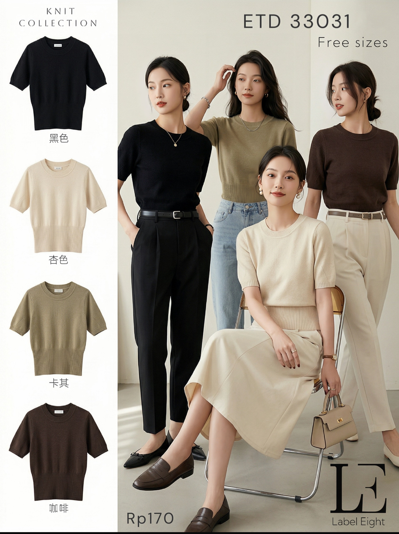 33031 KNIT BLOUSE 韩系针织上衣