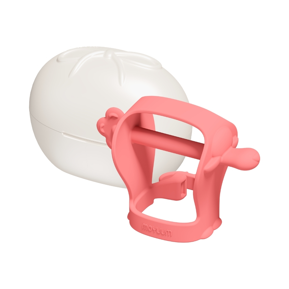 Moyuum  - 白金矽膠小羊型手環式嬰兒牙膠連盒 (珊瑚紅)_MY269