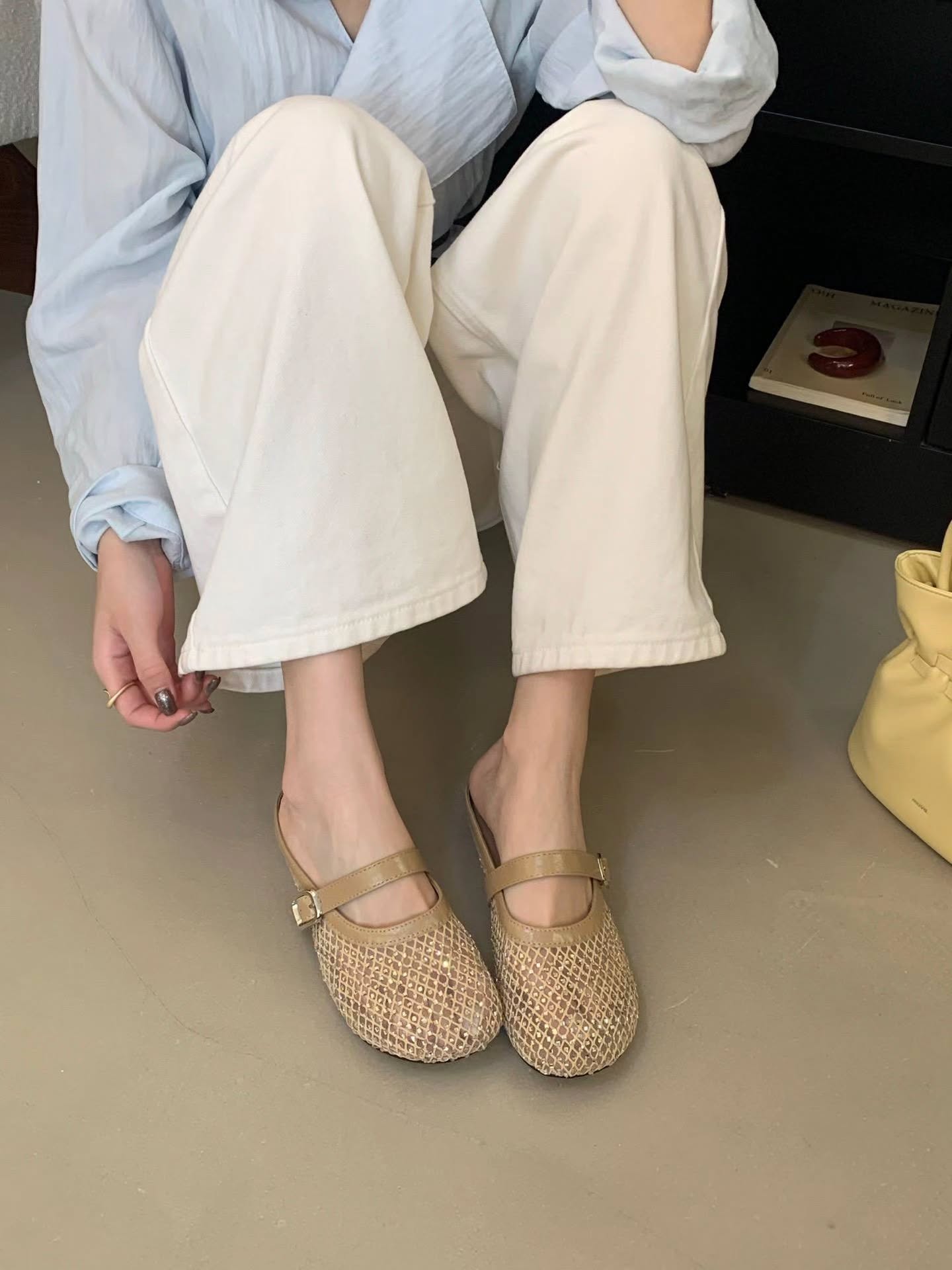 357-7 镂空编织平底鞋 🇨🇳