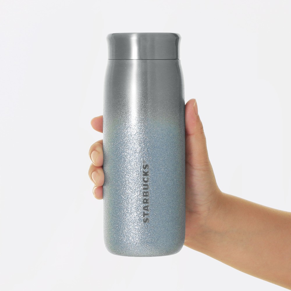 《日本🇯🇵 STARBUCKS 2026 Feel the Breeze 限定系列》閃粉冰藍不鏽鋼保溫瓶 355ml
