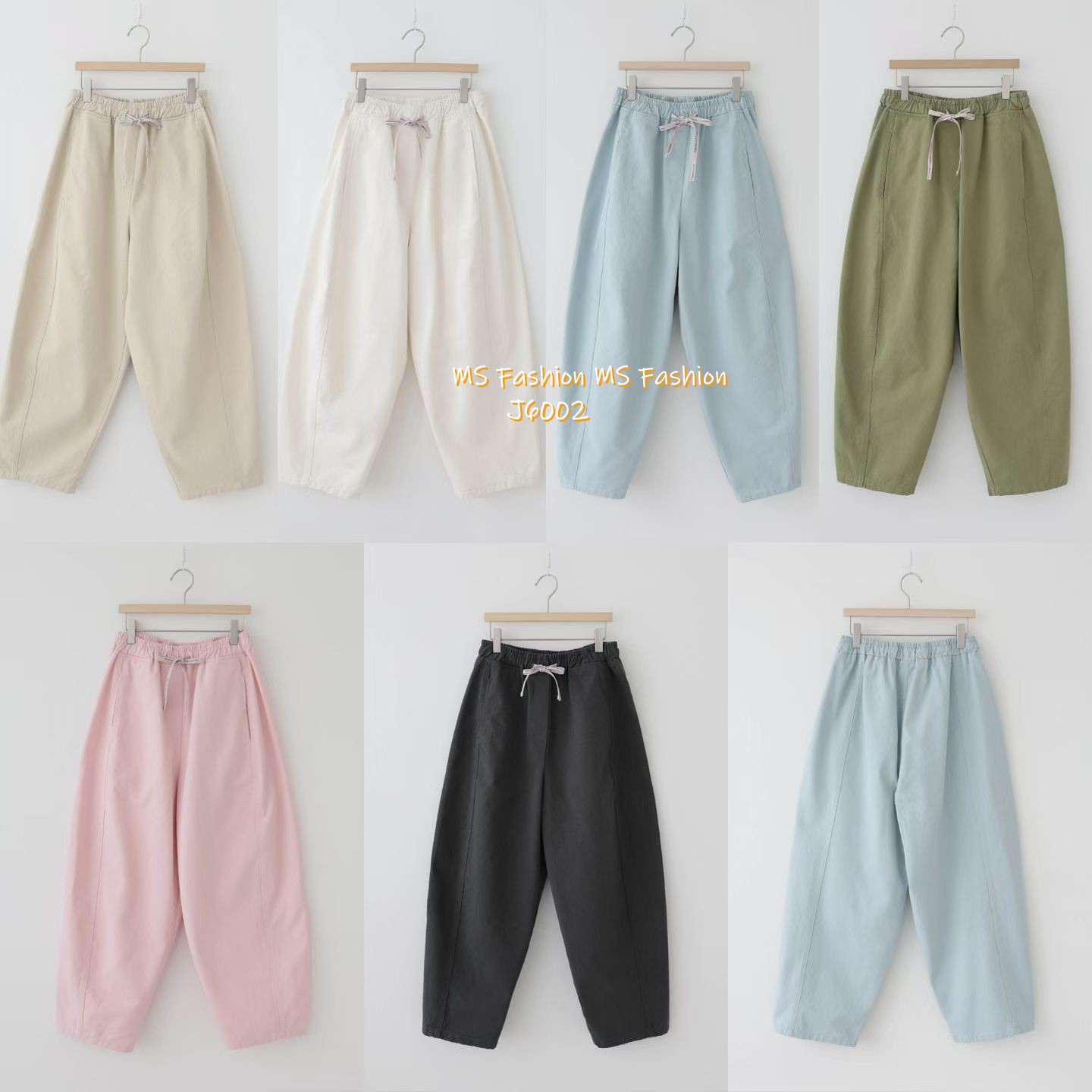 J6002 韓國🇰🇷靚色闊筒休閒褲