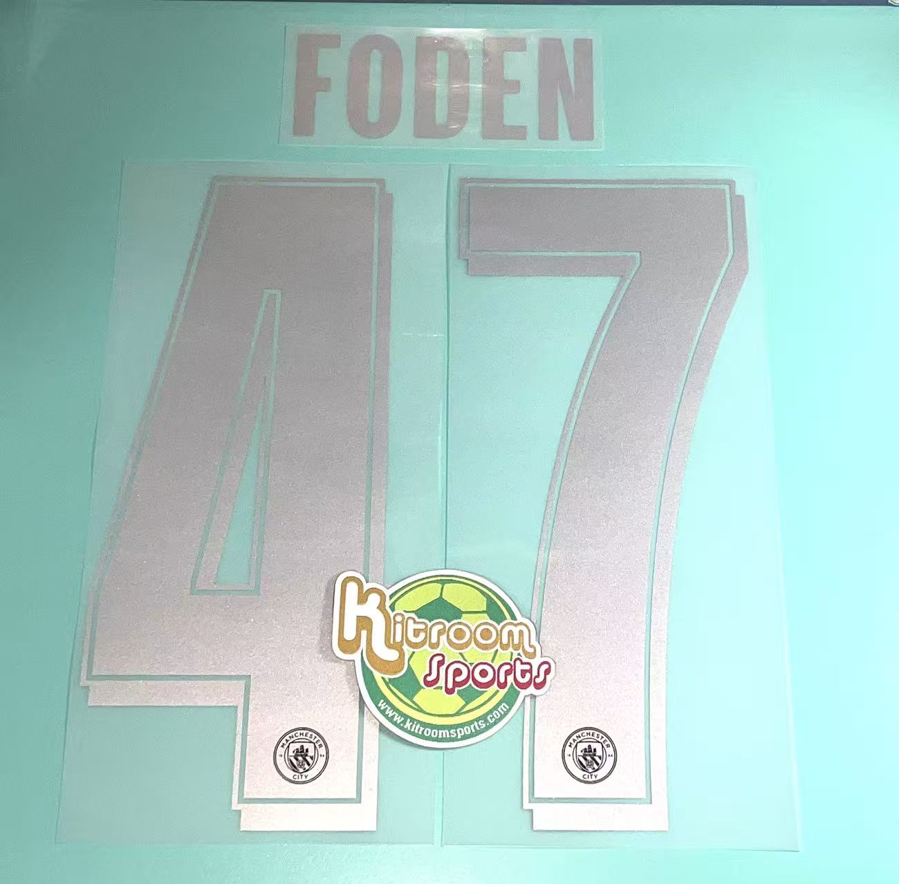 2025-26 Manchester City Away UCL Nameset #47 FODEN