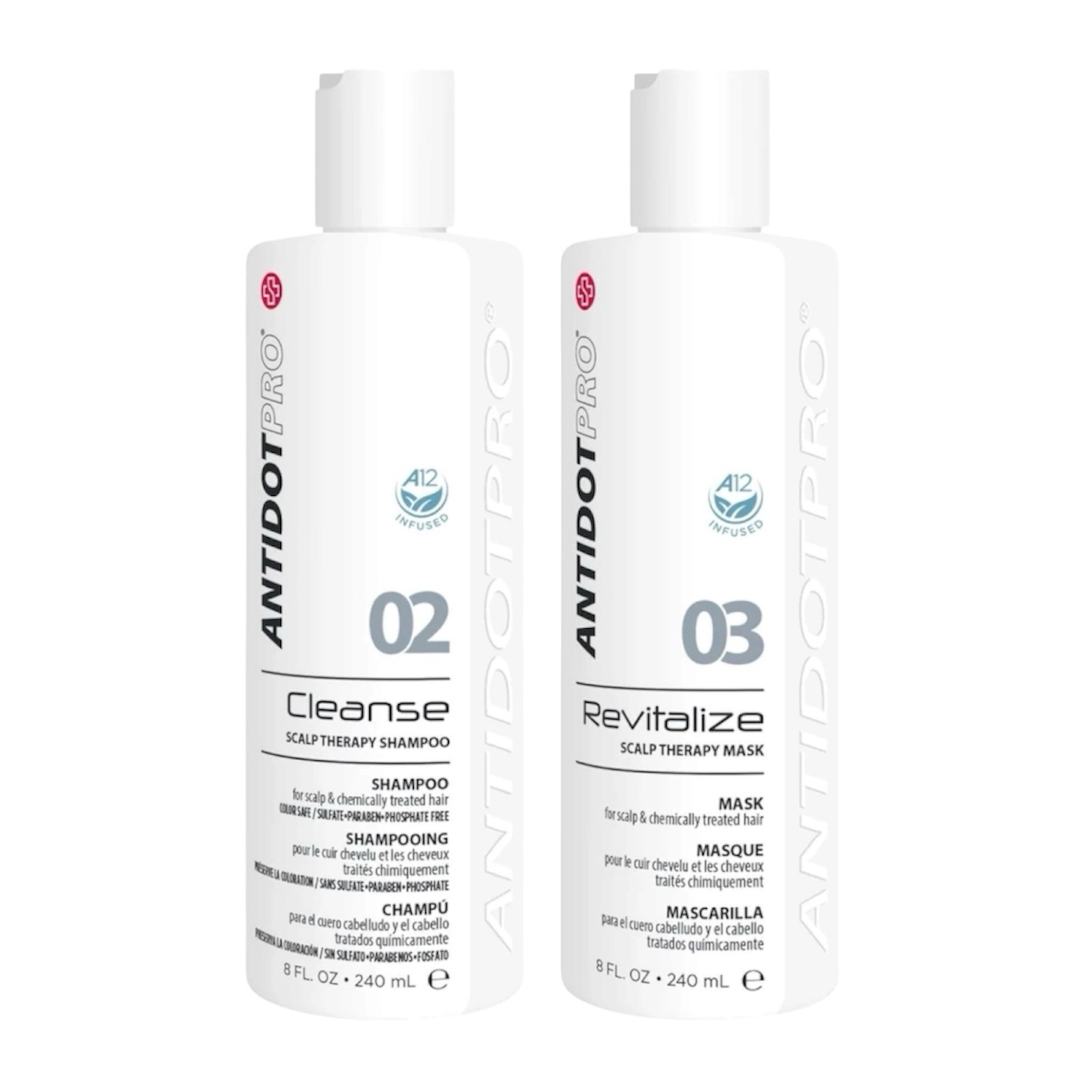 ANTIDOTPRO 02 Scalp Therapy Shampoo + 03 Scalp Therapy Mask   安妥多和解洗護套裝 240ml+240ml 